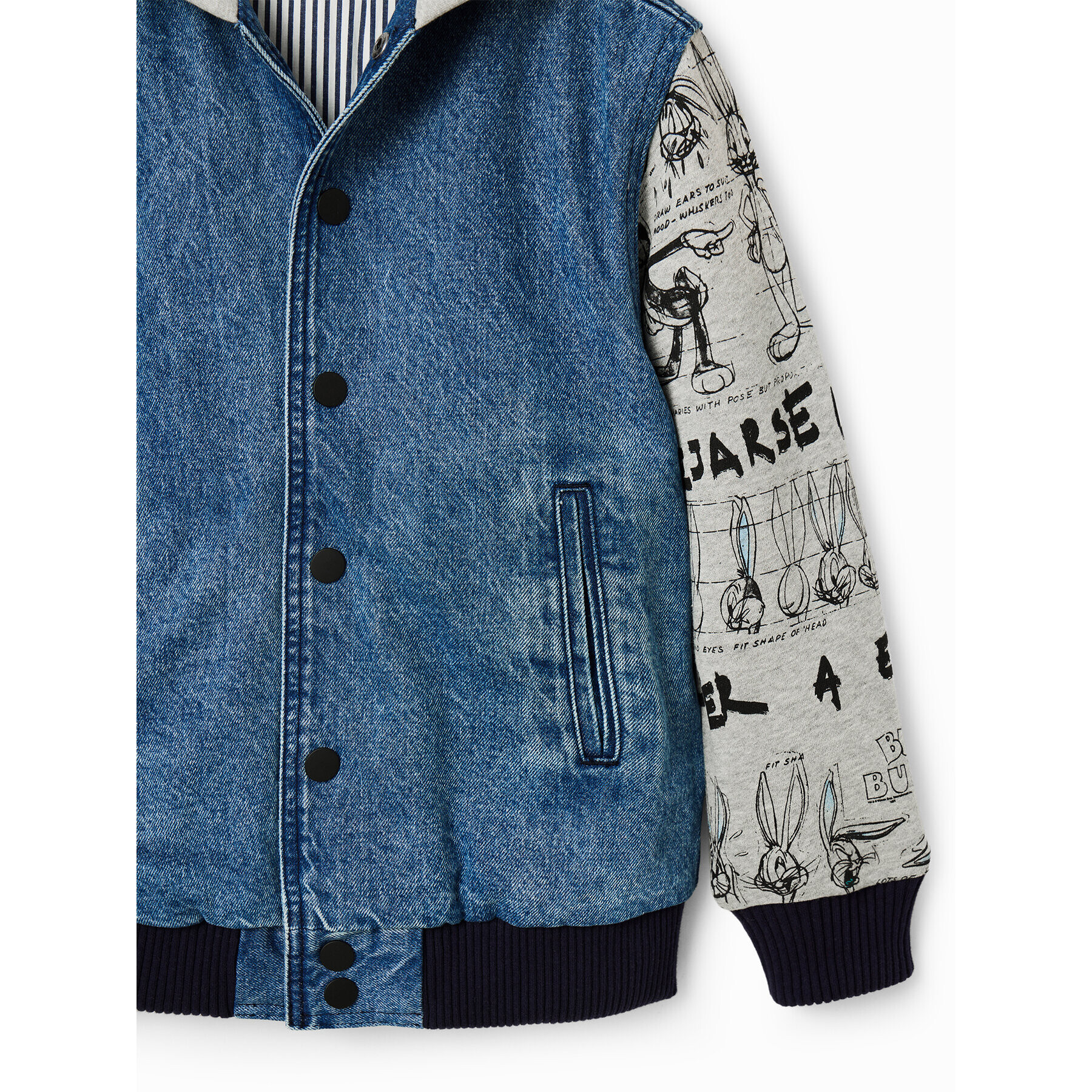 Desigual Дънково яке 23SBED01 Тъмносин Oversize - Pepit.bg