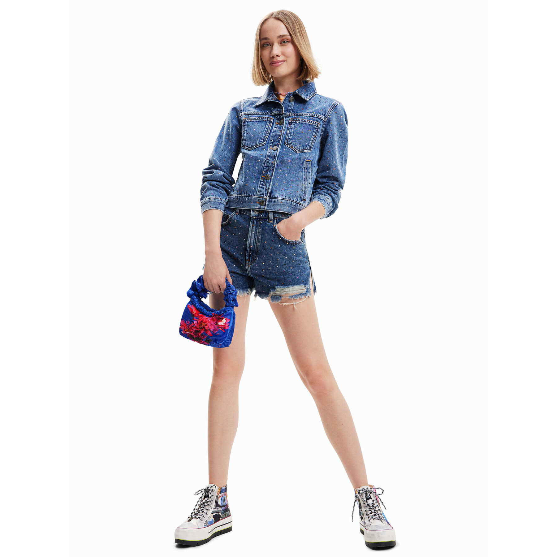 Desigual Дънково яке Benita 23SWED37 Син Regular Fit - Pepit.bg