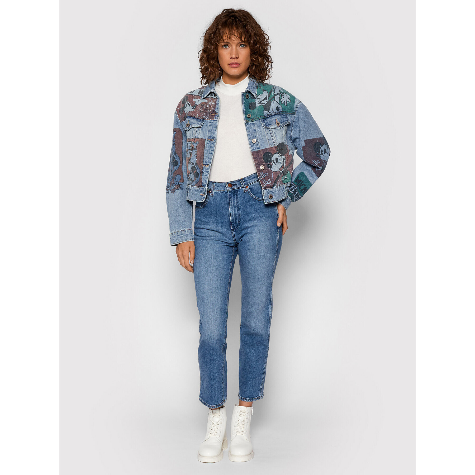 Desigual Дънково яке DISNEY India 21WWED32 Син Oversize - Pepit.bg