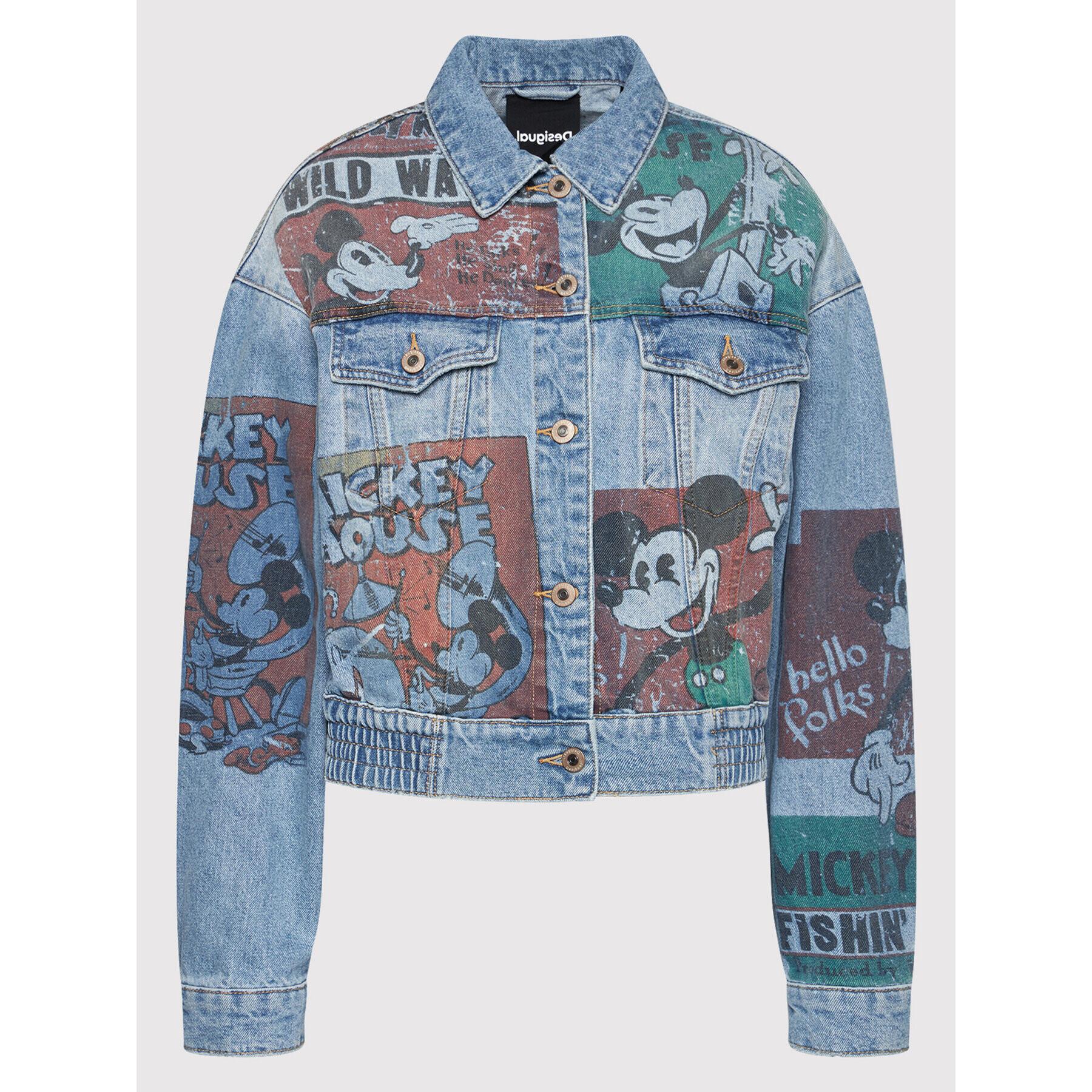 Desigual Дънково яке DISNEY India 21WWED32 Син Oversize - Pepit.bg