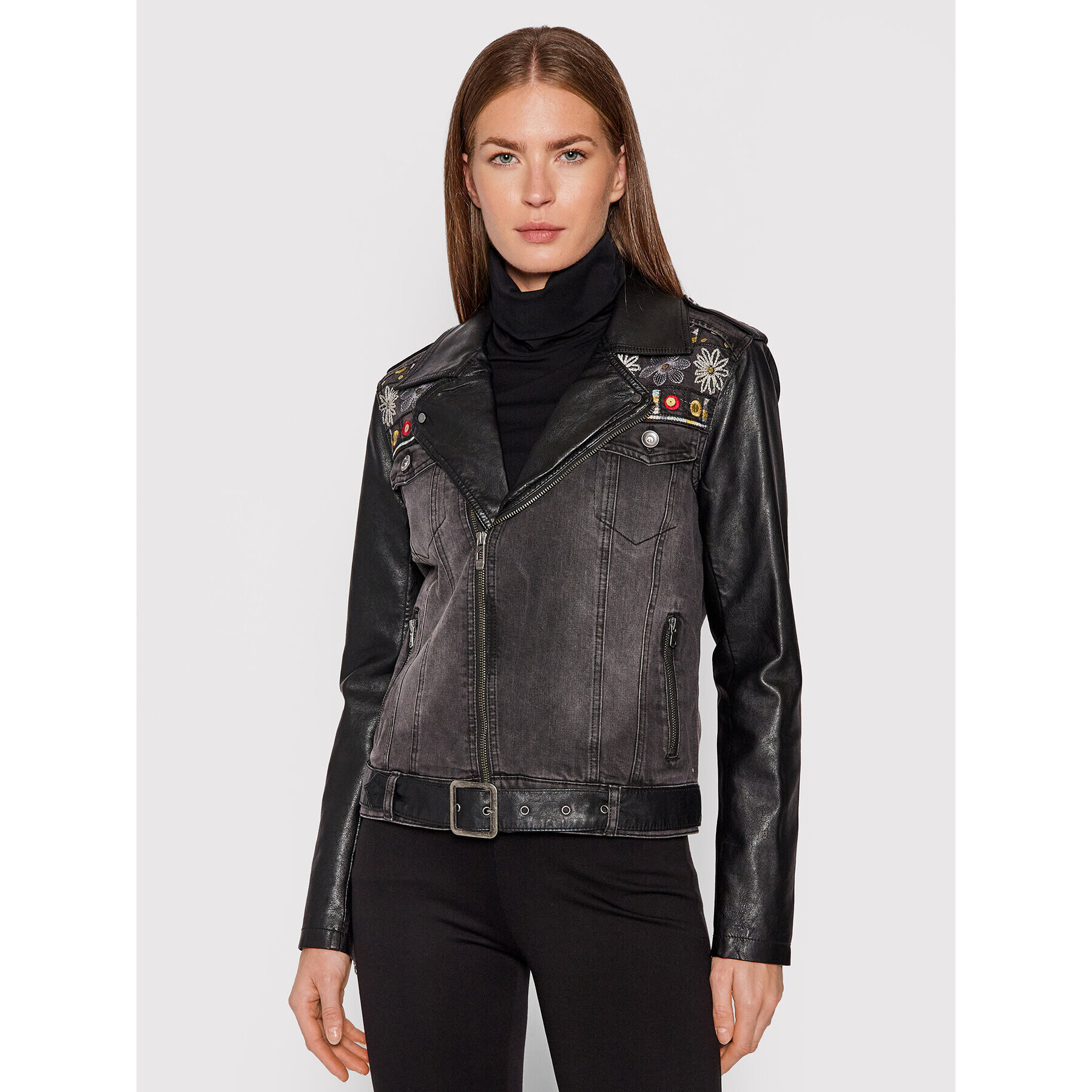 Desigual Дънково яке Merx 21WWED11 Черен Regular Fit - Pepit.bg