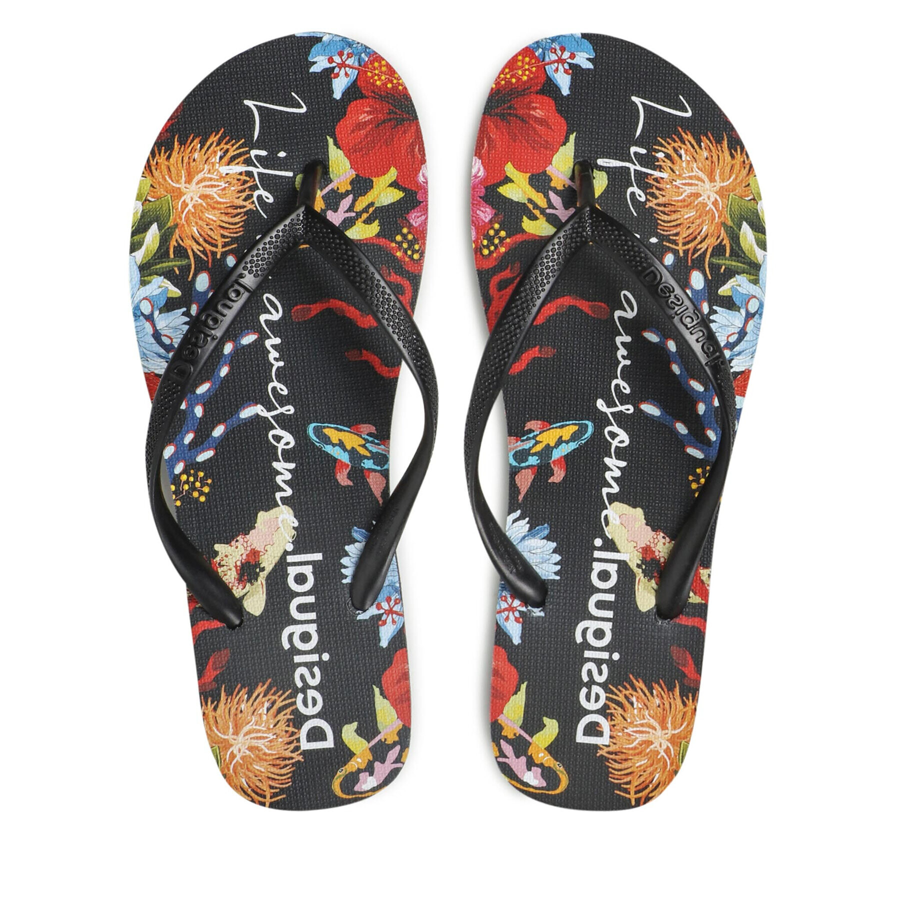 Desigual Джапанки 22SSHP03 Черен - Pepit.bg