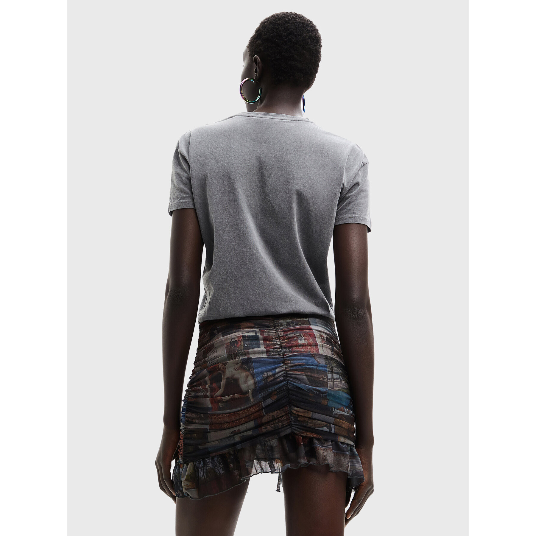 Desigual Ежедневна рокля 22WWVK68 Сив Regular Fit - Pepit.bg