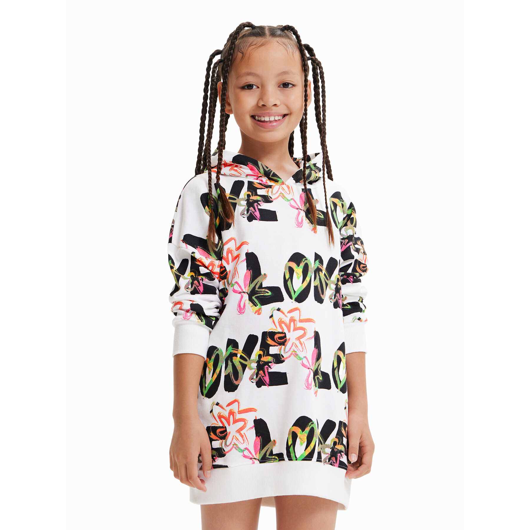 Desigual Ежедневна рокля 23SGVK10 Бял Regular Fit - Pepit.bg