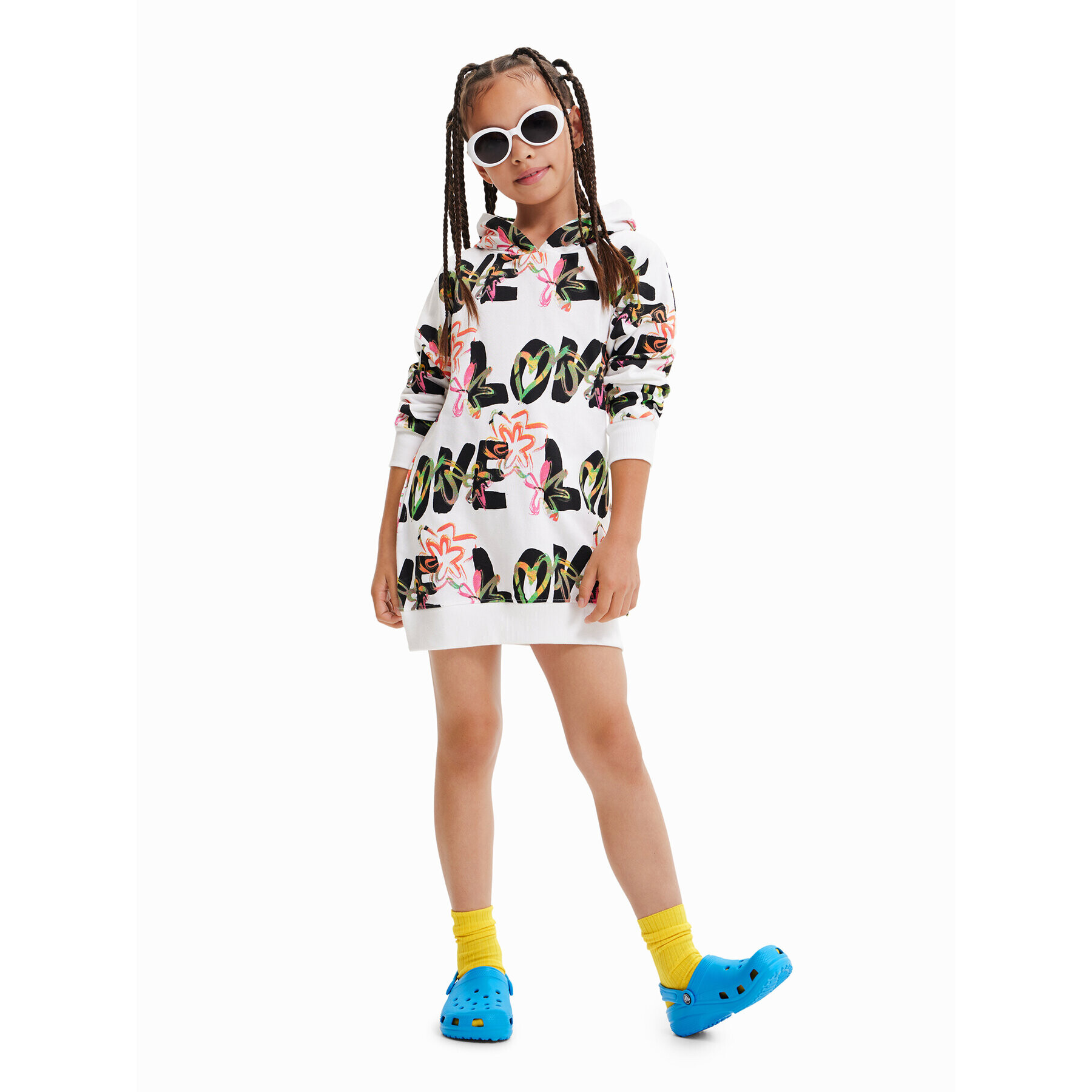 Desigual Ежедневна рокля 23SGVK10 Бял Regular Fit - Pepit.bg