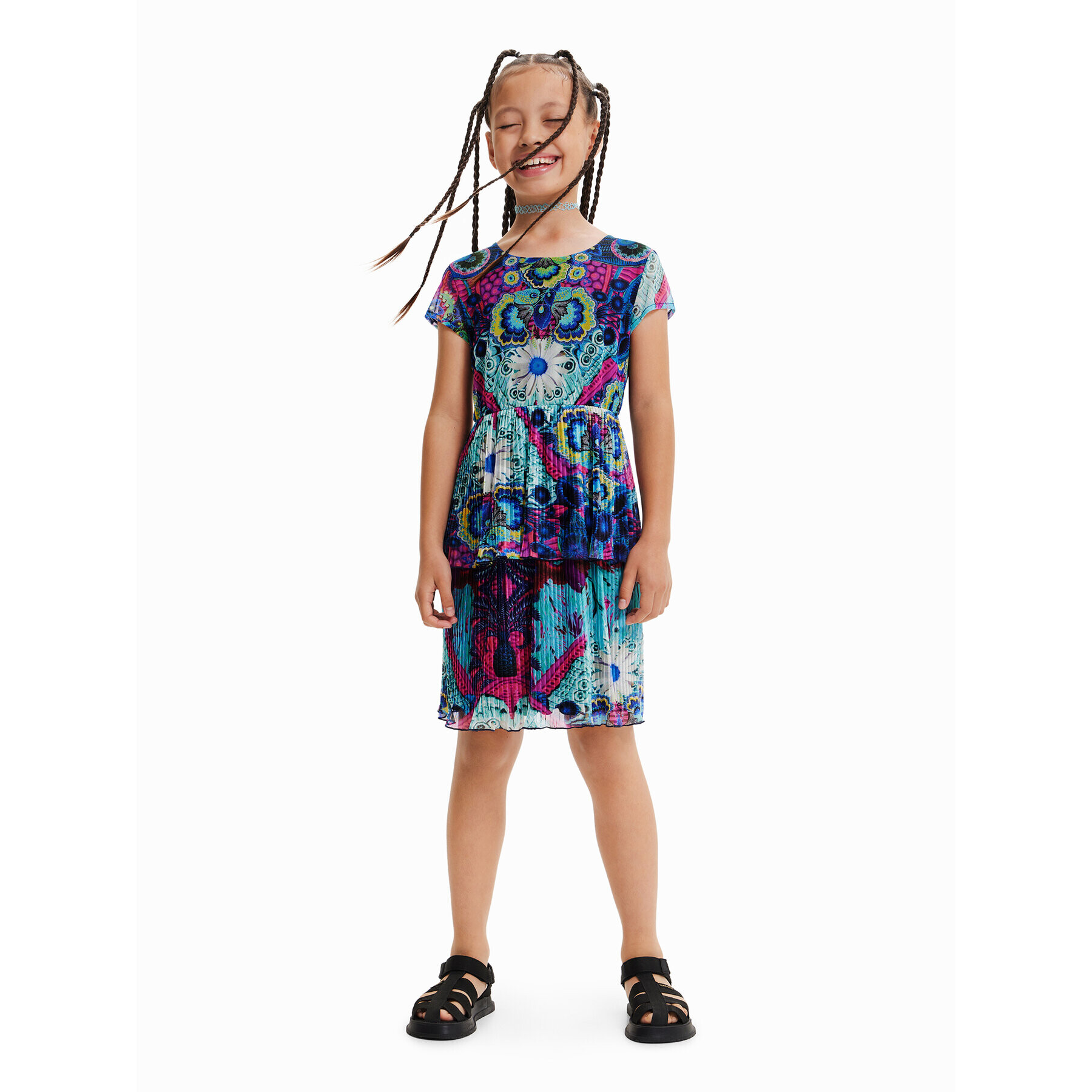 Desigual Ежедневна рокля 23SGVK19 Син Regular Fit - Pepit.bg