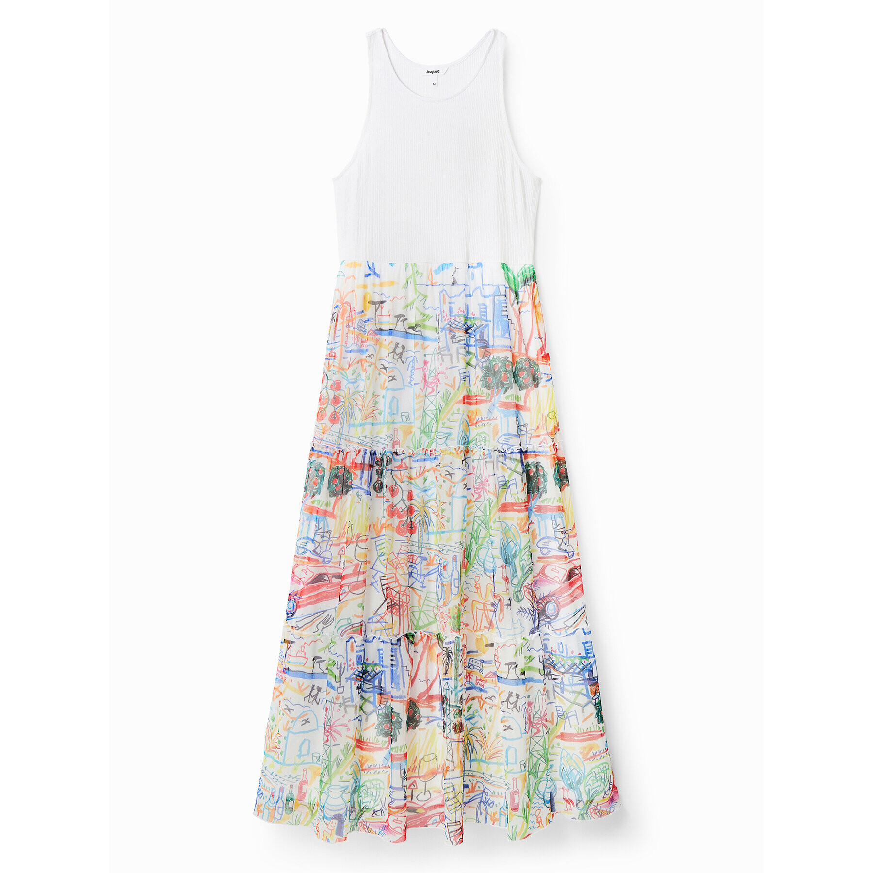 Desigual Ежедневна рокля 23SWVK91 Бял Regular Fit - Pepit.bg