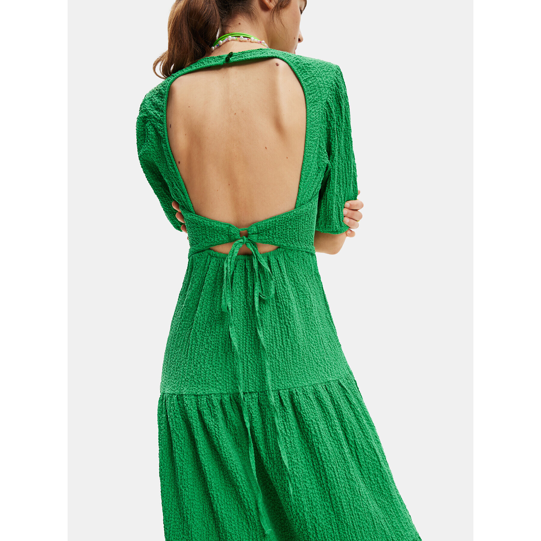 Desigual Ежедневна рокля 23SWVW45 Зелен Regular Fit - Pepit.bg