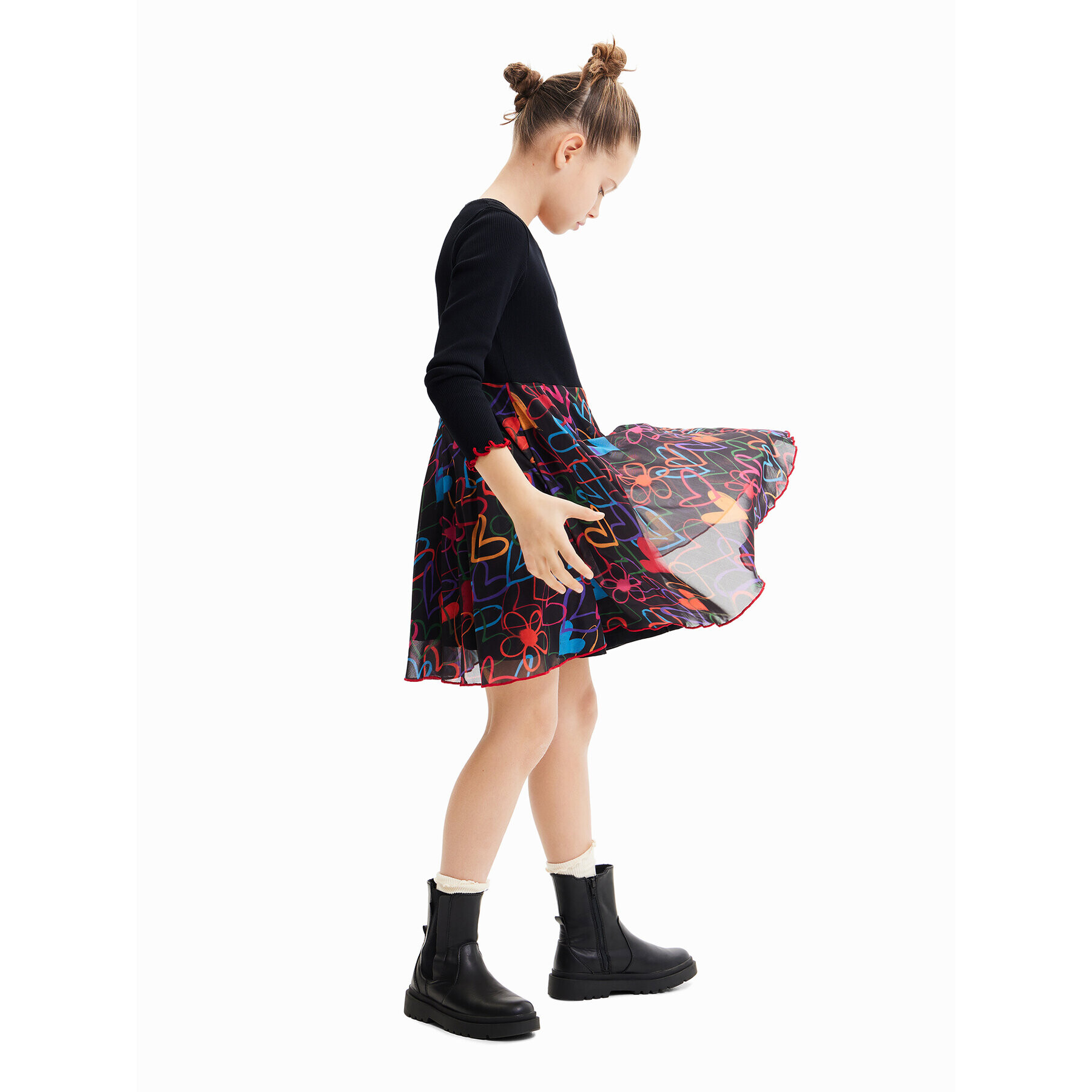 Desigual Ежедневна рокля 23WGVK02 Черен Regular Fit - Pepit.bg