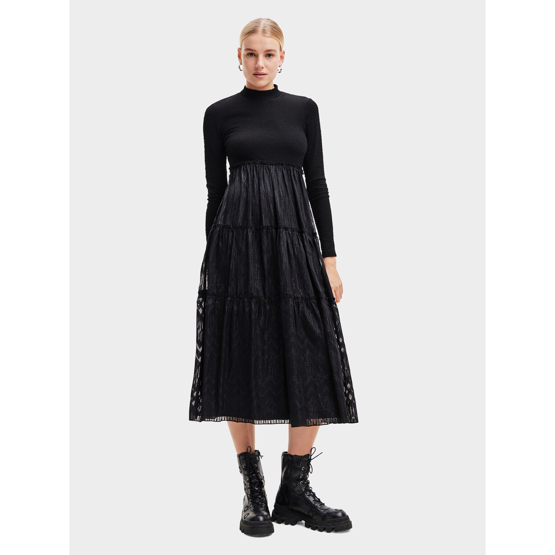 Desigual Ежедневна рокля 23WWVWAD Черен Regular Fit - Pepit.bg