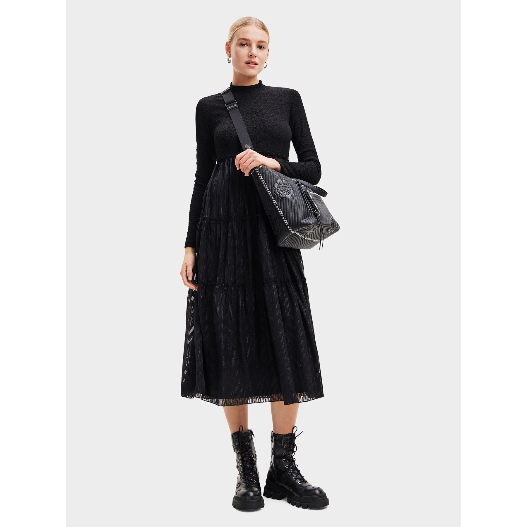 Desigual Ежедневна рокля 23WWVWAD Черен Regular Fit - Pepit.bg