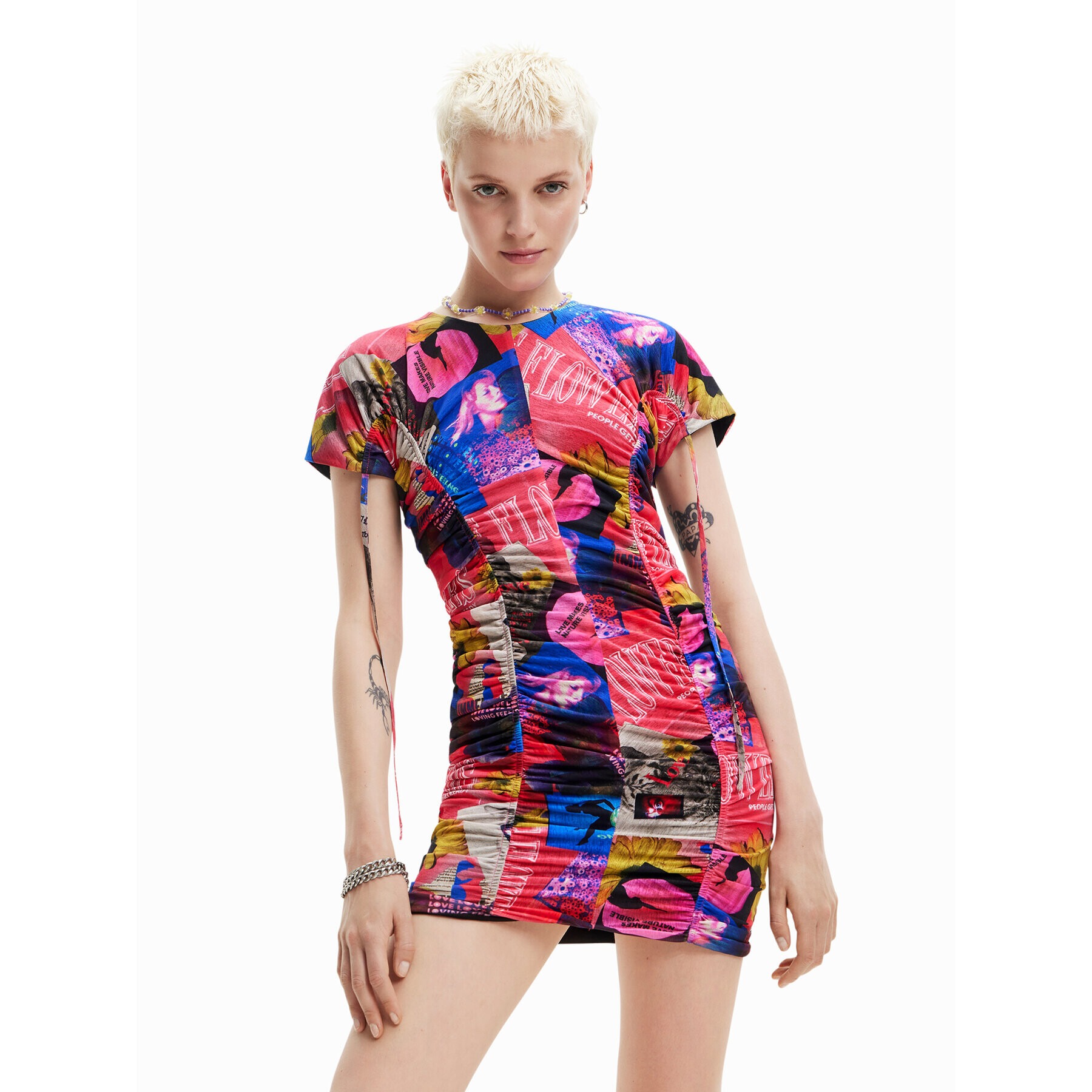 Desigual Ежедневна рокля Dijon 23SWVK45 Цветен Slim Fit - Pepit.bg