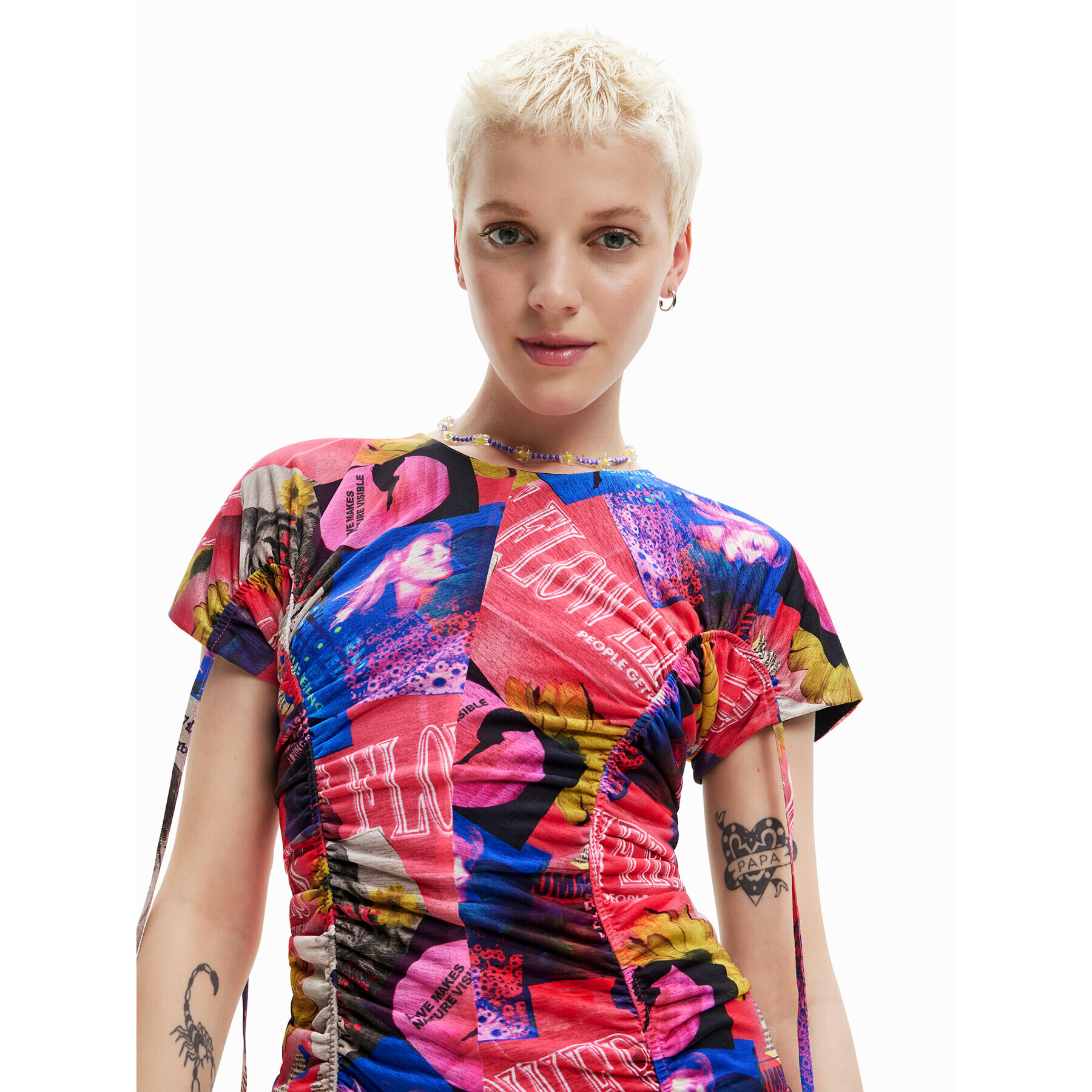 Desigual Ежедневна рокля Dijon 23SWVK45 Цветен Slim Fit - Pepit.bg