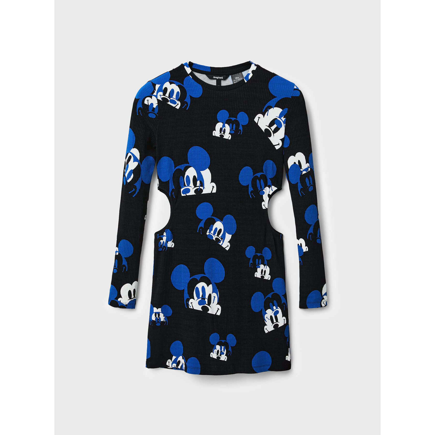 Desigual Ежедневна рокля DISNEY Faces Mickey 22WWVK43 Черен Slim Fit - Pepit.bg