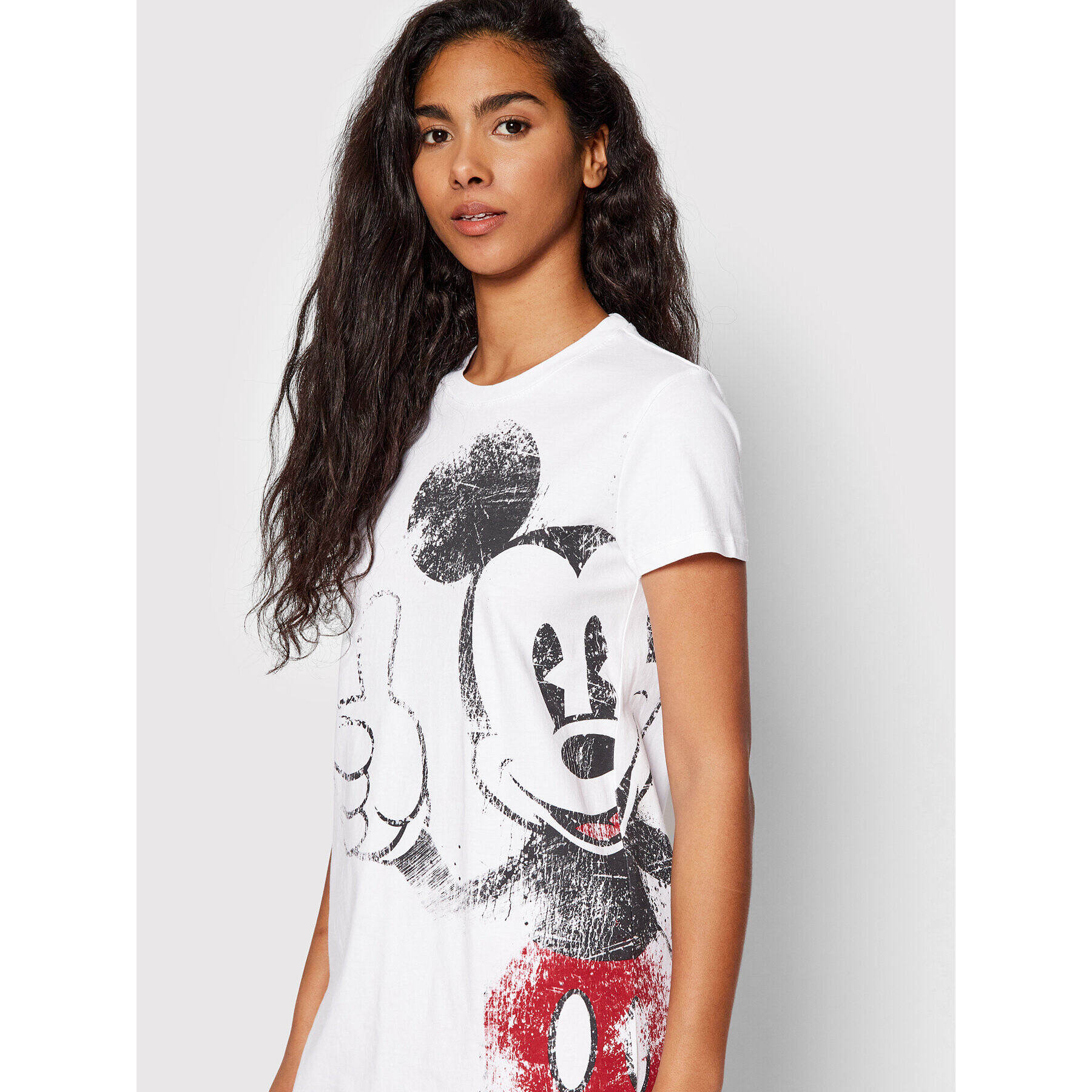 Desigual Ежедневна рокля DISNEY My Mickey 22SWVK41 Бял Regular Fit - Pepit.bg