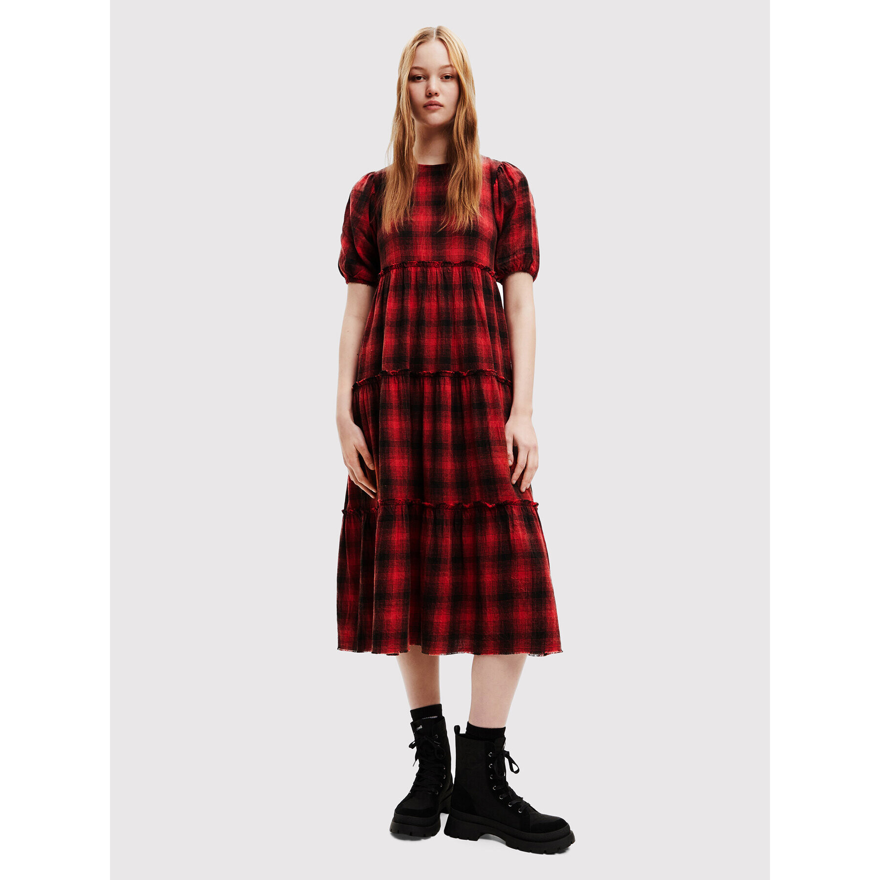 Desigual Ежедневна рокля Khan 22WWVW51 Червен Regular Fit - Pepit.bg
