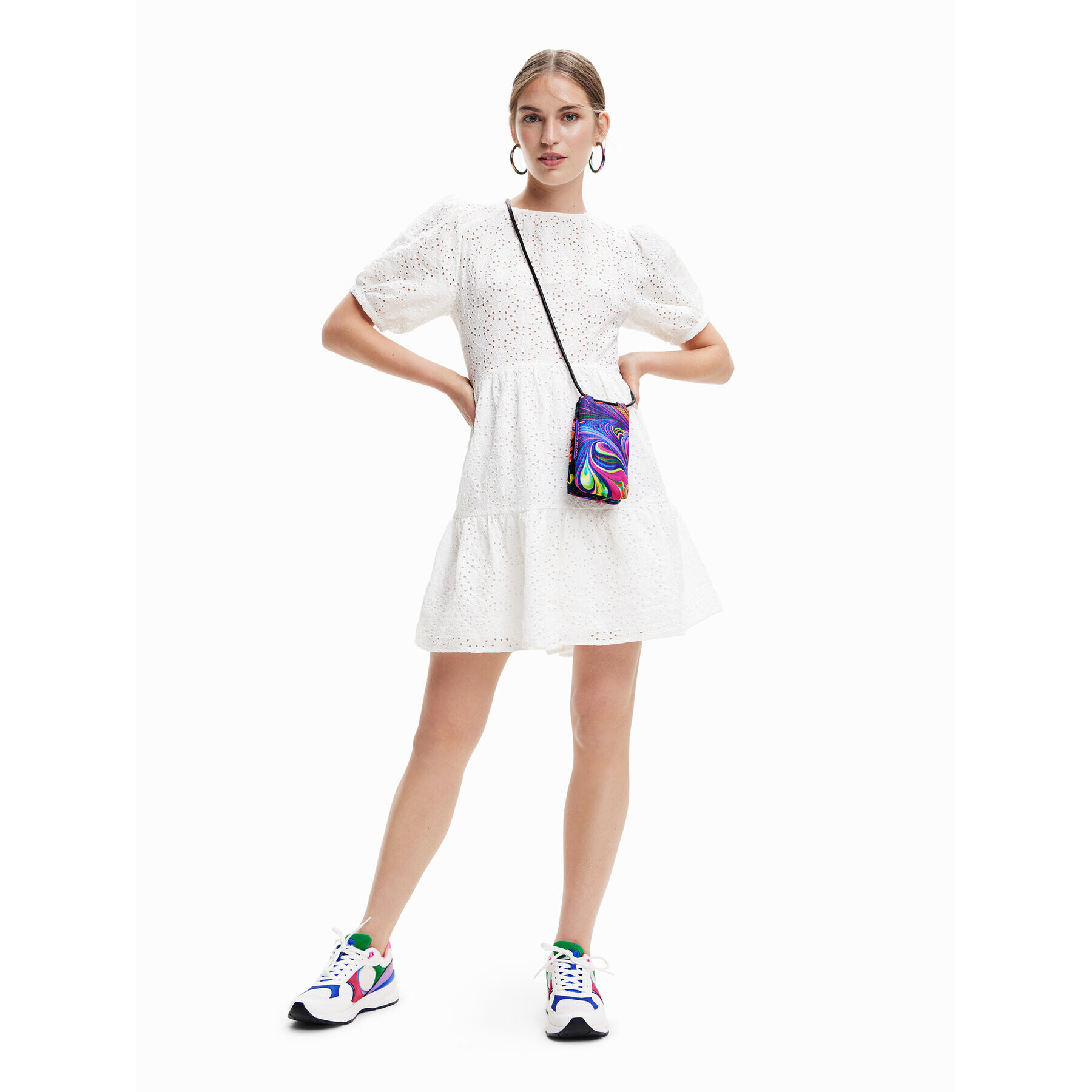 Desigual Ежедневна рокля Limon 23SWVW85 Бял Regular Fit - Pepit.bg