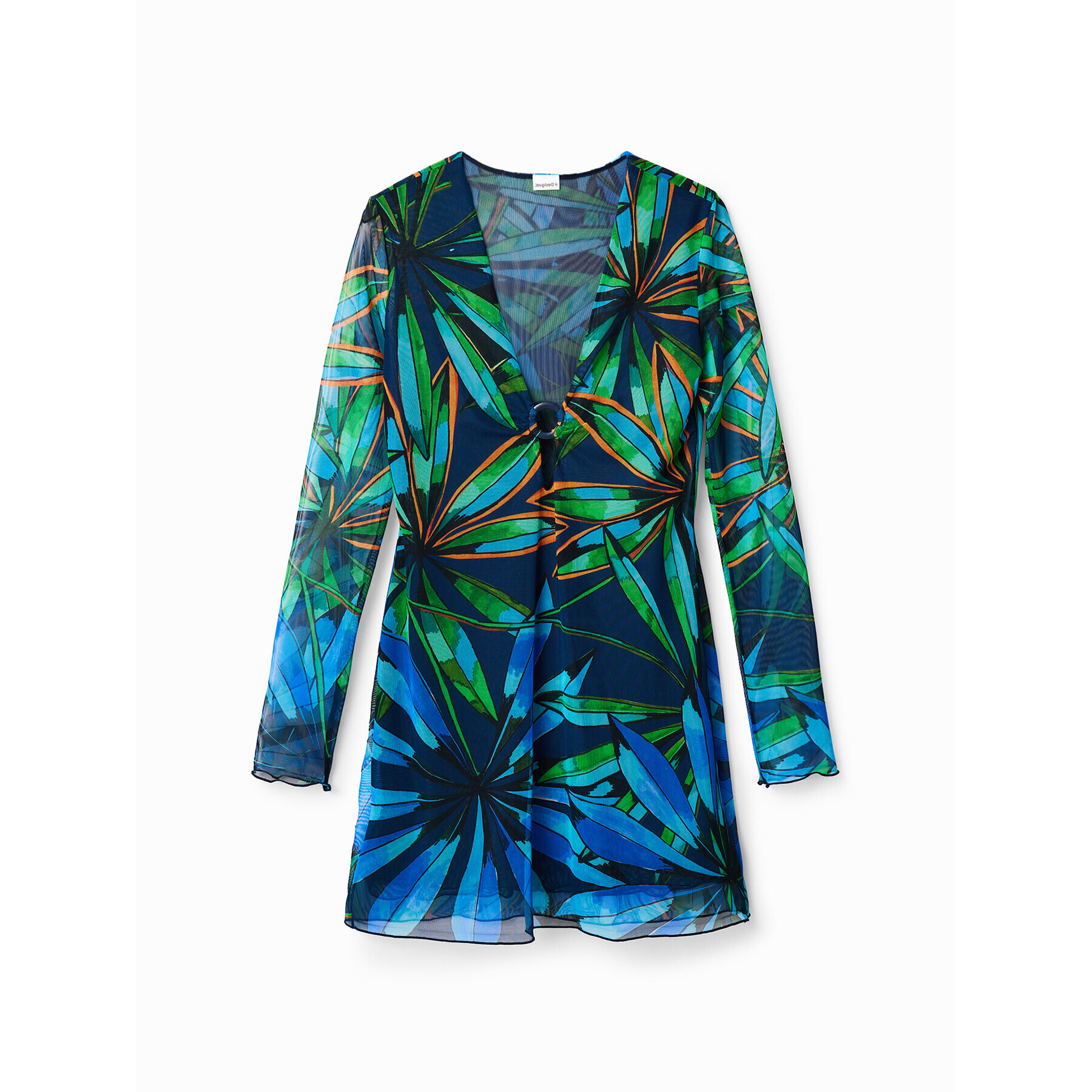 Desigual Ежедневна рокля Tropic 23SWMK18 Тъмносин Slim Fit - Pepit.bg