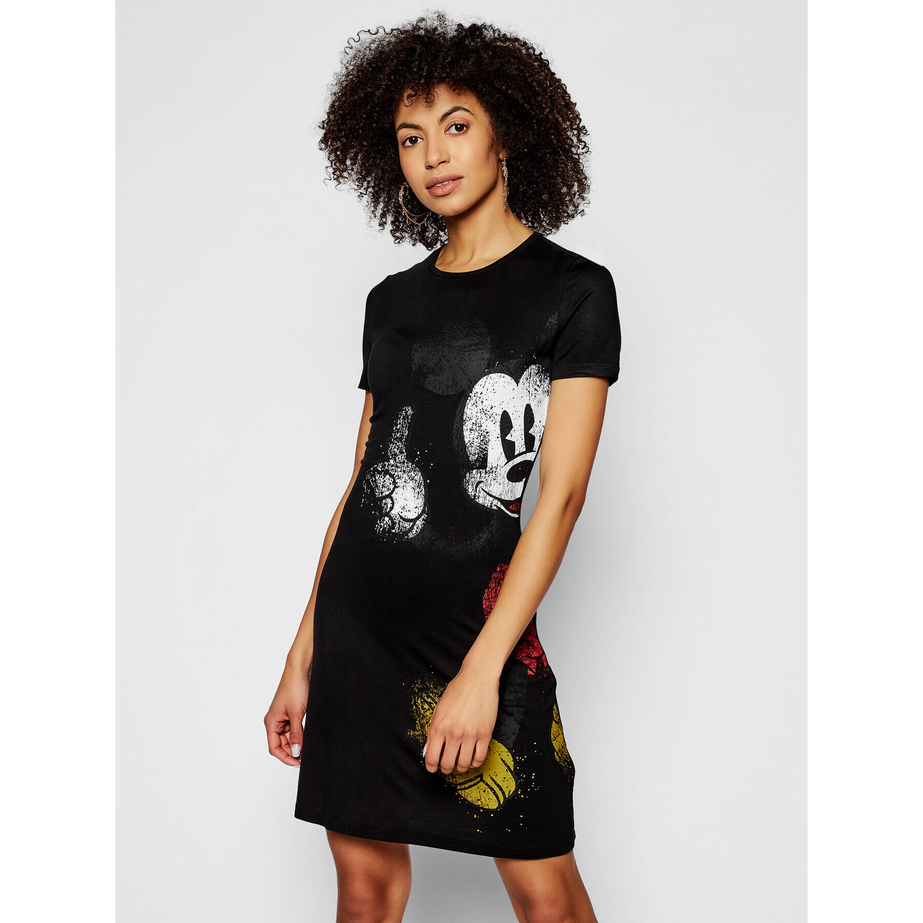 Desigual Ежедневна рокля DISNEY Mickey 21SWVKAY Черен Regular Fit - Pepit.bg