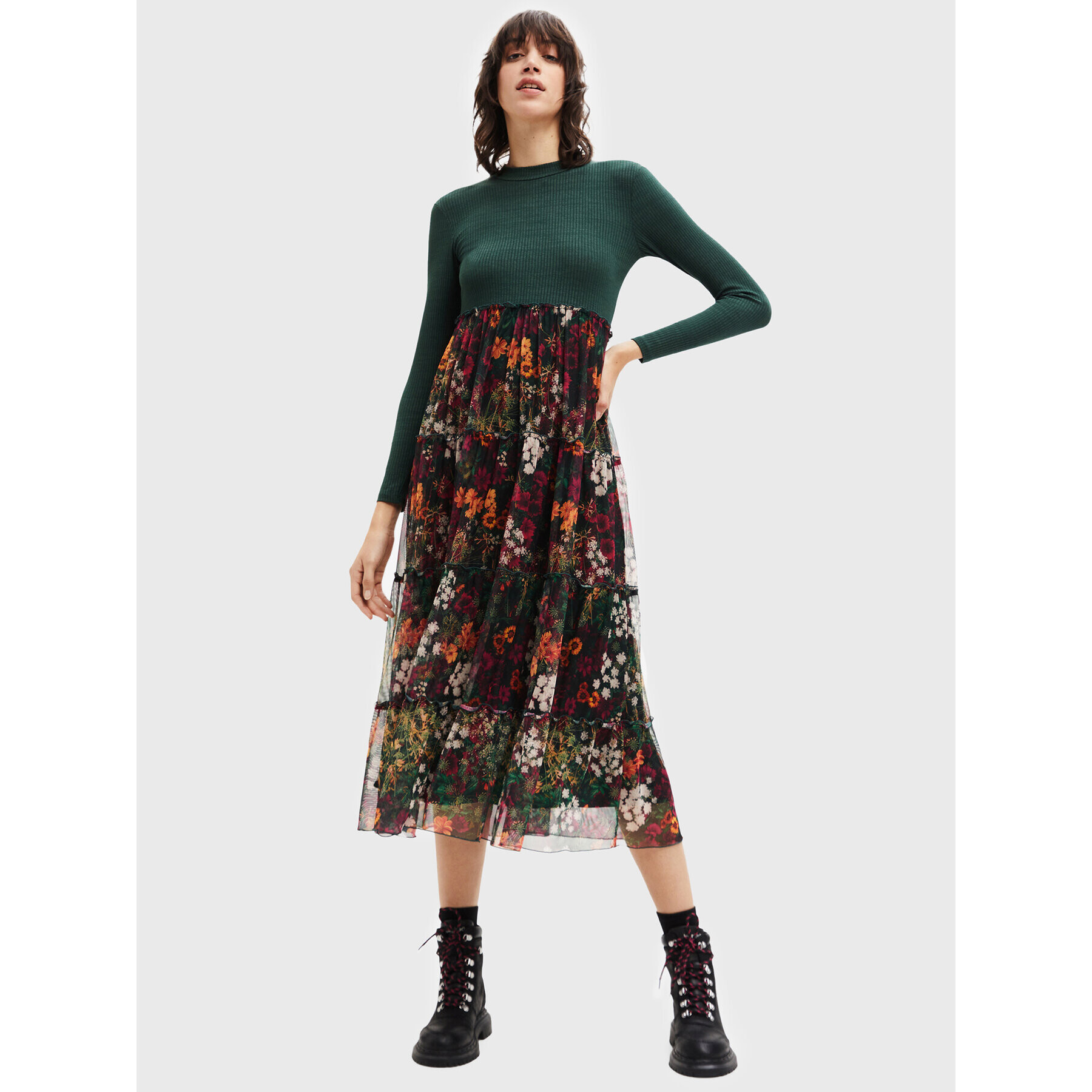 Desigual Ежедневна рокля Free Garden 22WWVK69 Цветен Regular Fit - Pepit.bg