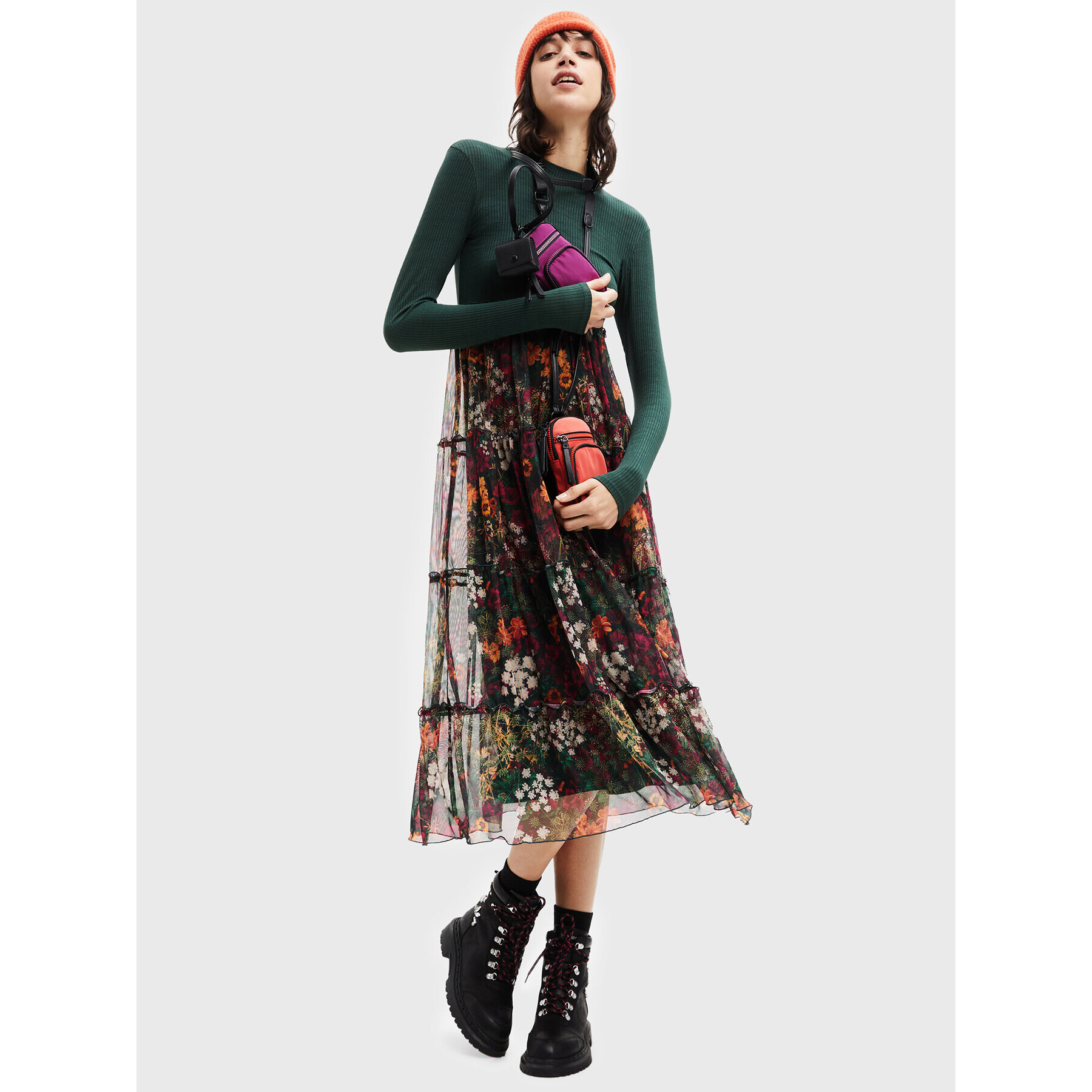 Desigual Ежедневна рокля Free Garden 22WWVK69 Цветен Regular Fit - Pepit.bg