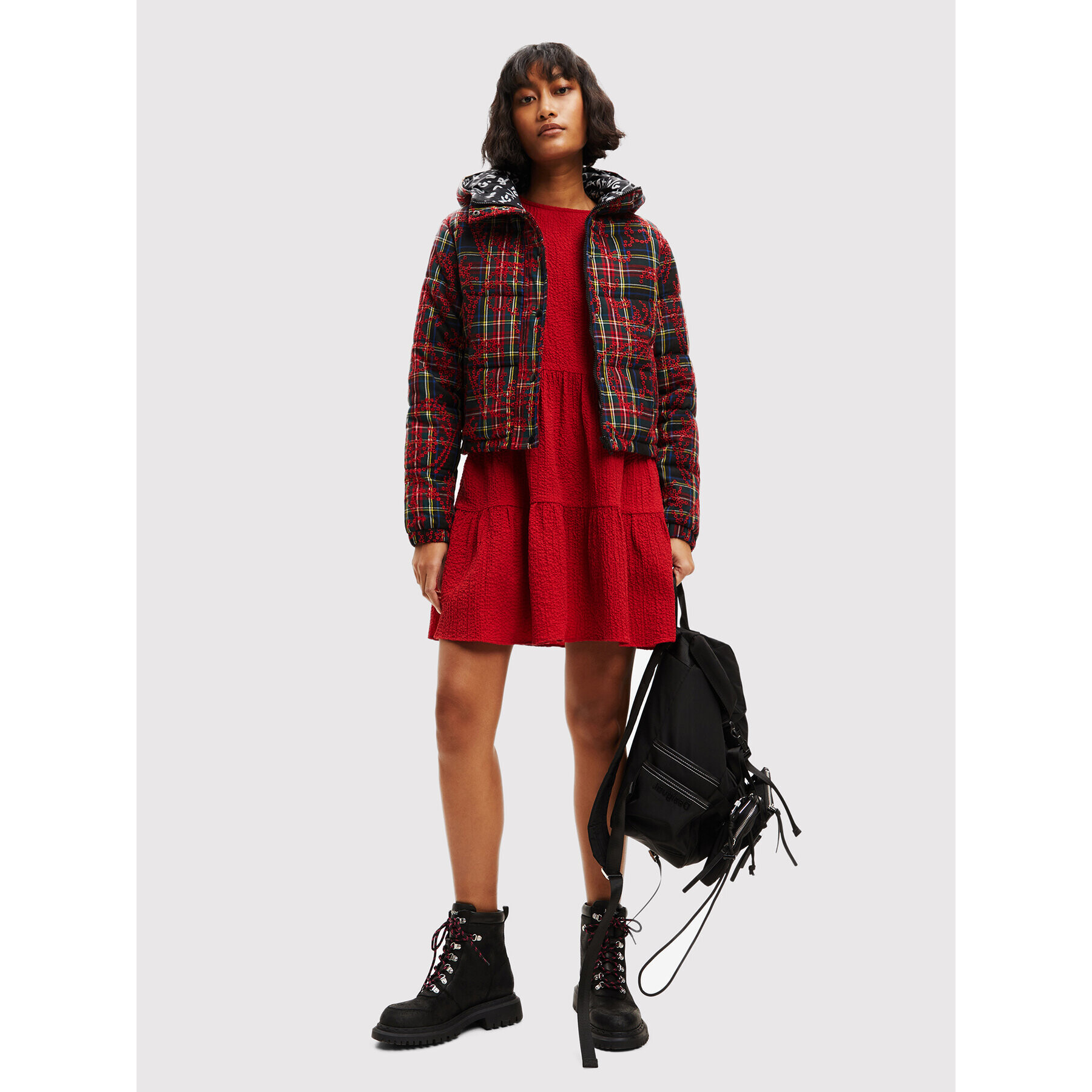 Desigual Ежедневна рокля Luna 22WWVW73 Червен Regular Fit - Pepit.bg