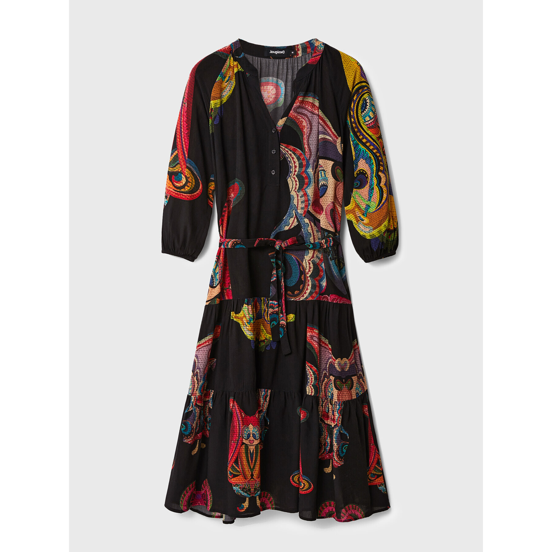 Desigual Ежедневна рокля MONSIEUR CHRISTIAN LACROIX Odyssey 22WWVW29 Черен Regular Fit - Pepit.bg