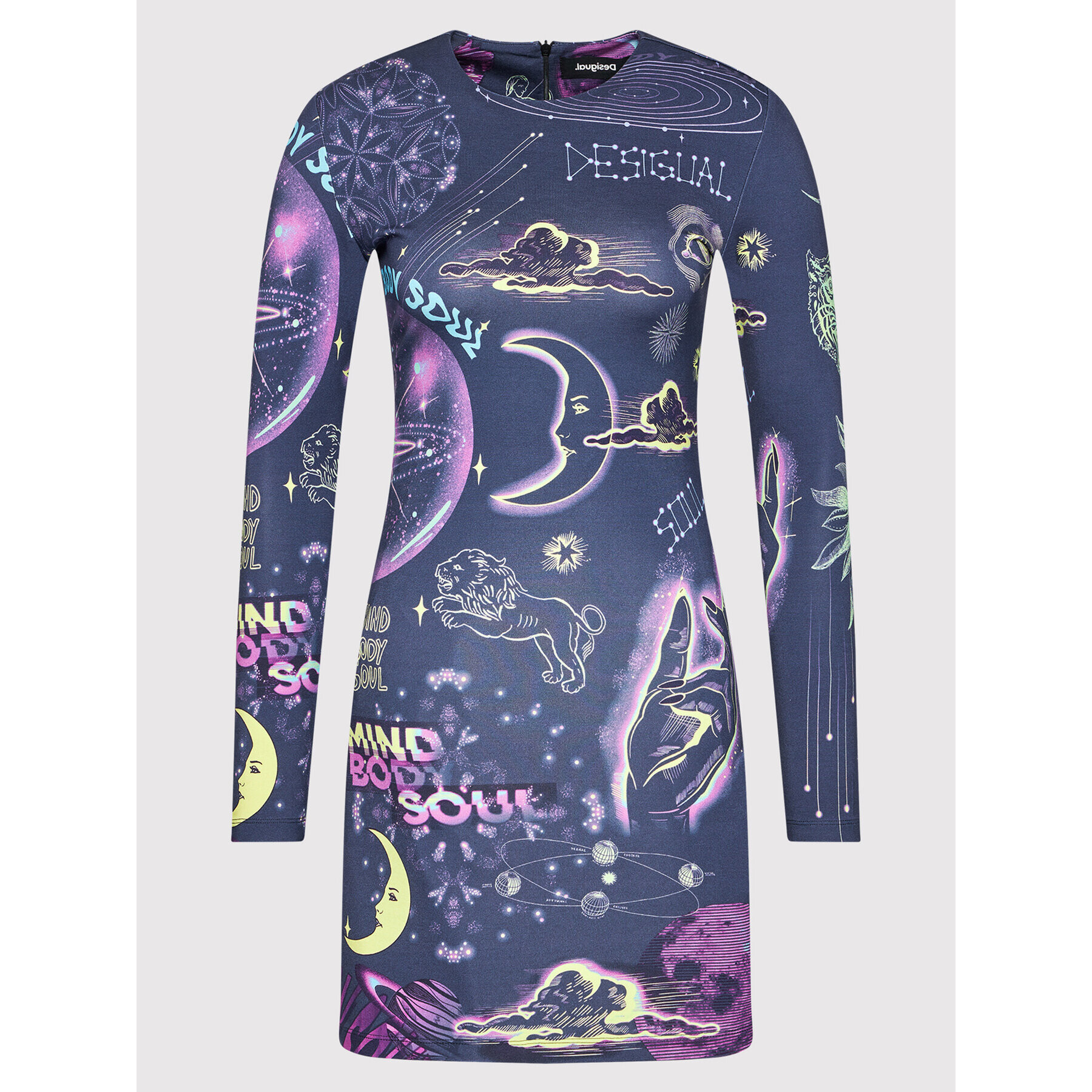 Desigual Ежедневна рокля Soul Galaxy 21WWVK60 Виолетов Slim Fit - Pepit.bg