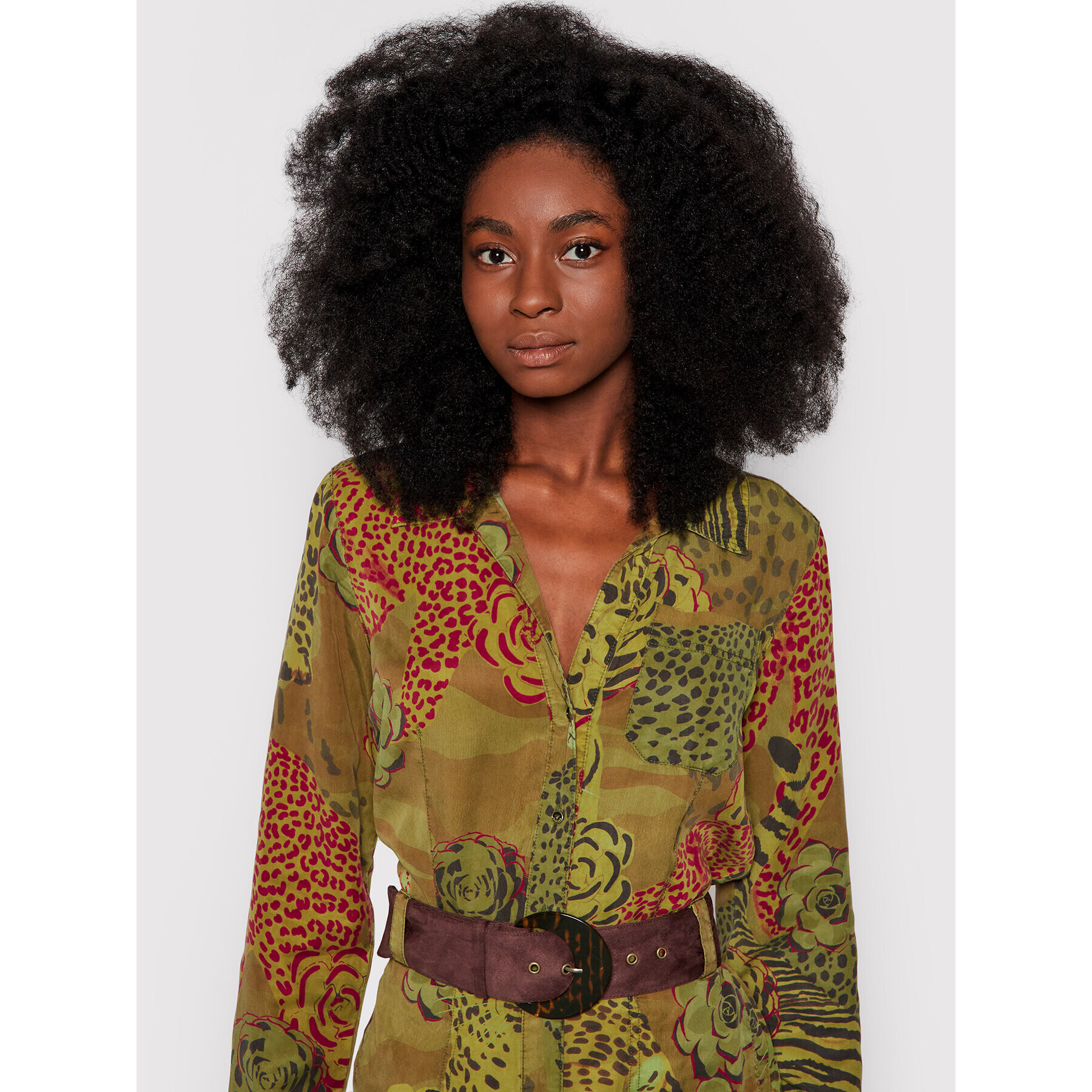 Desigual Гащеризон Camotiger 21WWPN09 Зелен Regular Fit - Pepit.bg