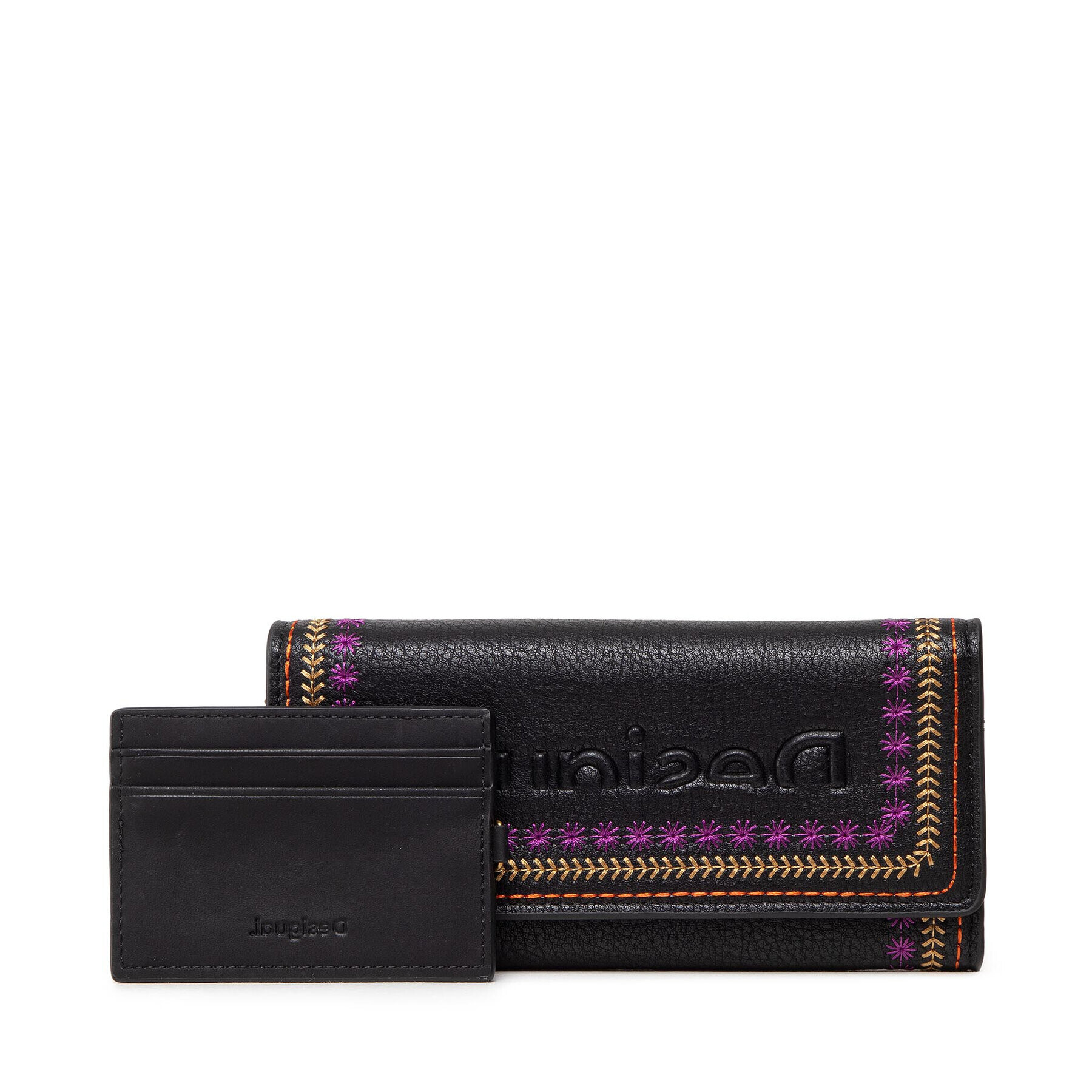 Desigual Голям дамски портфейл 22WAYP22 Черен - Pepit.bg