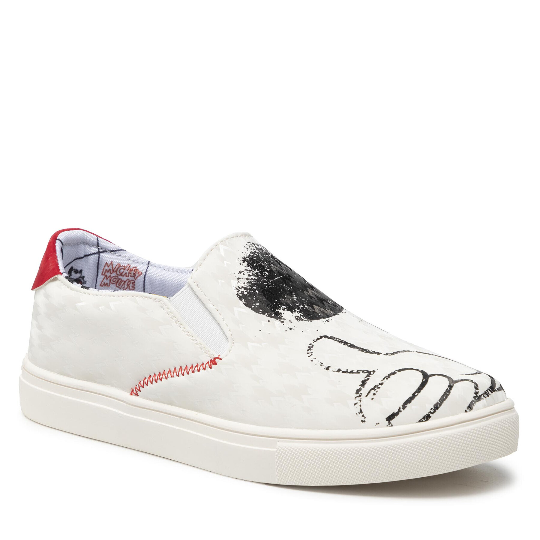 Desigual Гуменки Slip On Mickey 22SSKP10 Бял - Pepit.bg