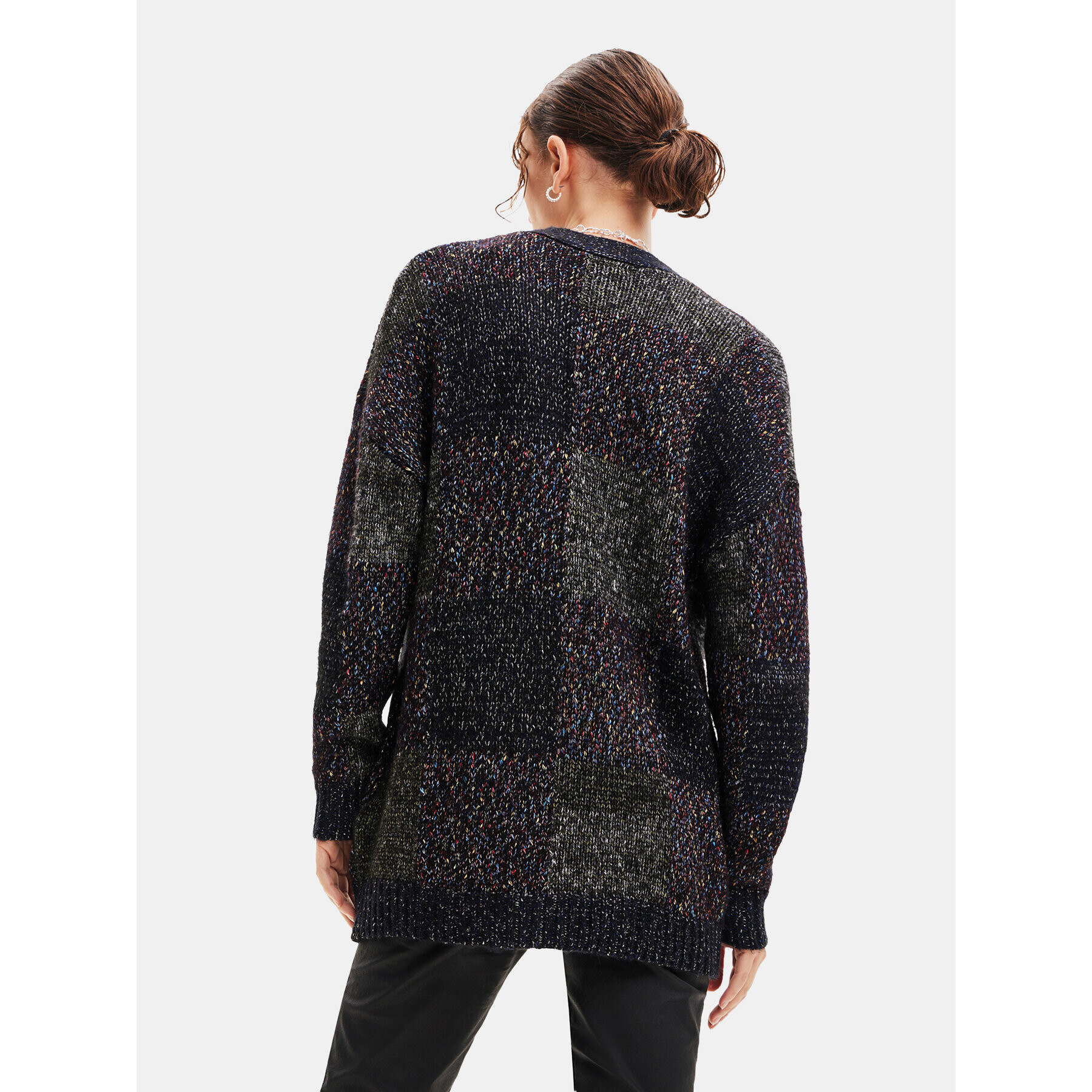 Desigual Кардиган 23WWJF09 Черен Oversize - Pepit.bg