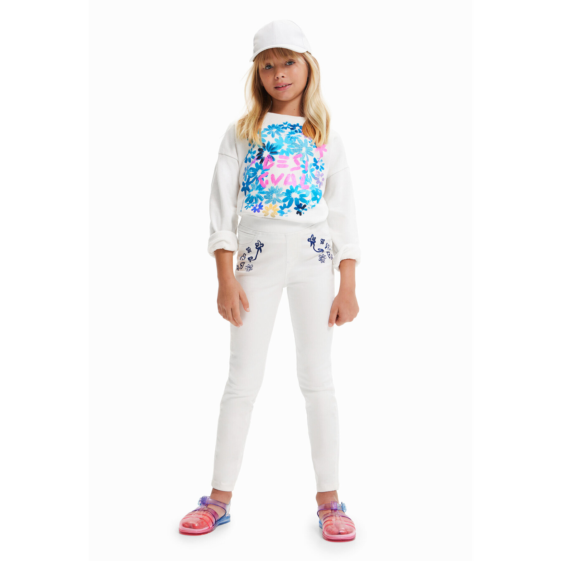Desigual Клин 23SGKN01 Бял Slim Fit - Pepit.bg