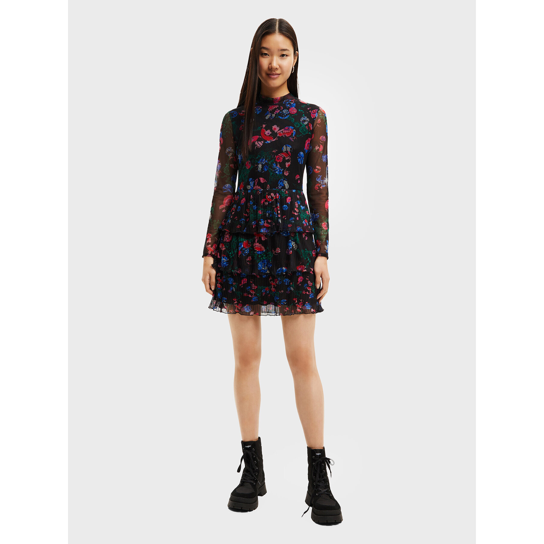 Desigual Ежедневна рокля MONSIEUR CHRISTIAN LACROIX Sea 22WWVK41 Черен Regular Fit - Pepit.bg