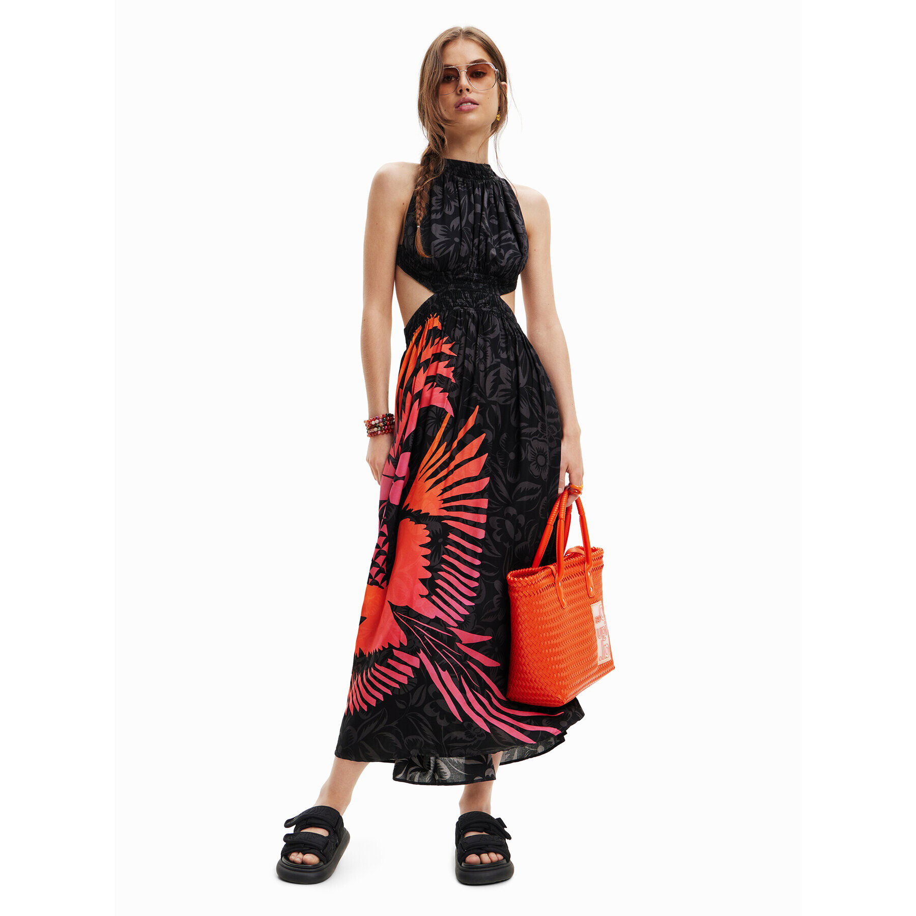 Desigual Лятна рокля 23SWMW13 Черен Regular Fit - Pepit.bg