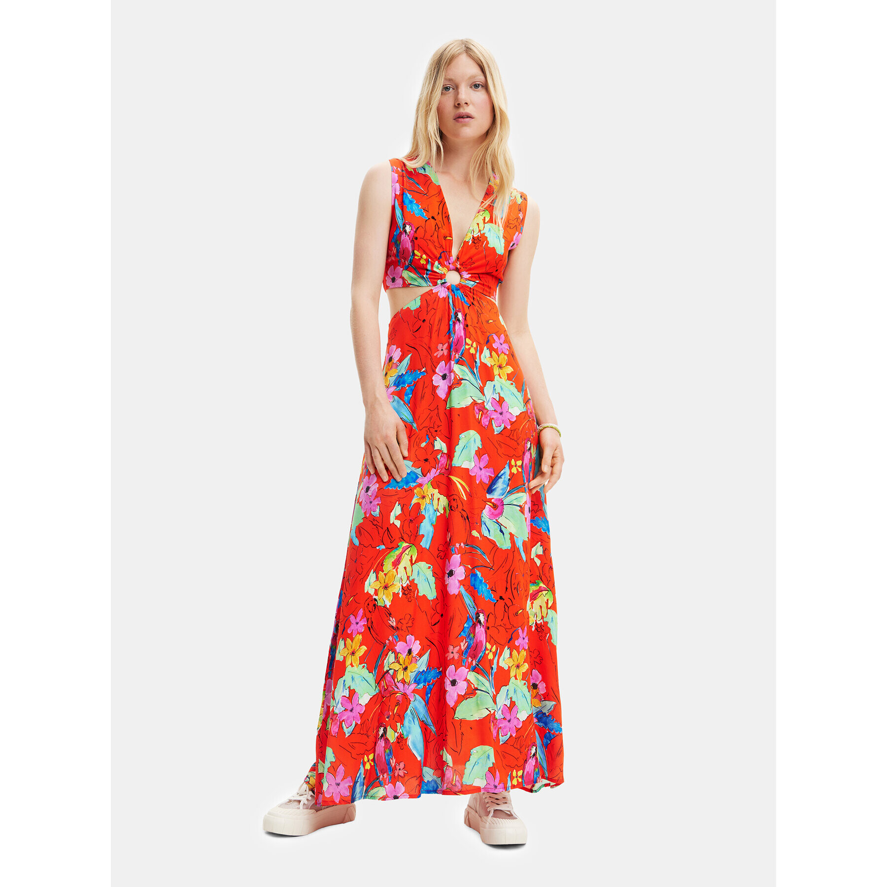 Desigual Лятна рокля 23SWVW73 Червен Regular Fit - Pepit.bg