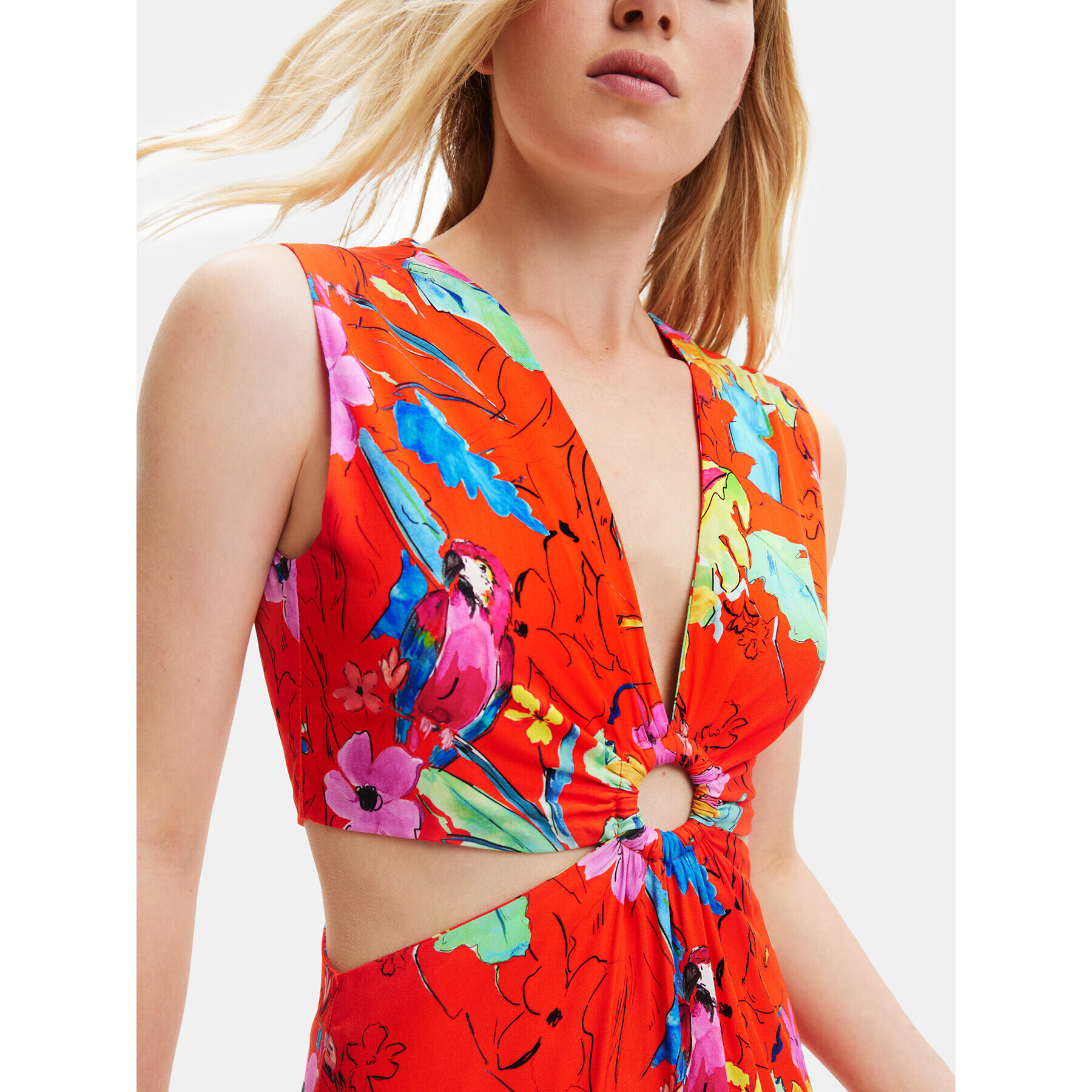Desigual Лятна рокля 23SWVW73 Червен Regular Fit - Pepit.bg