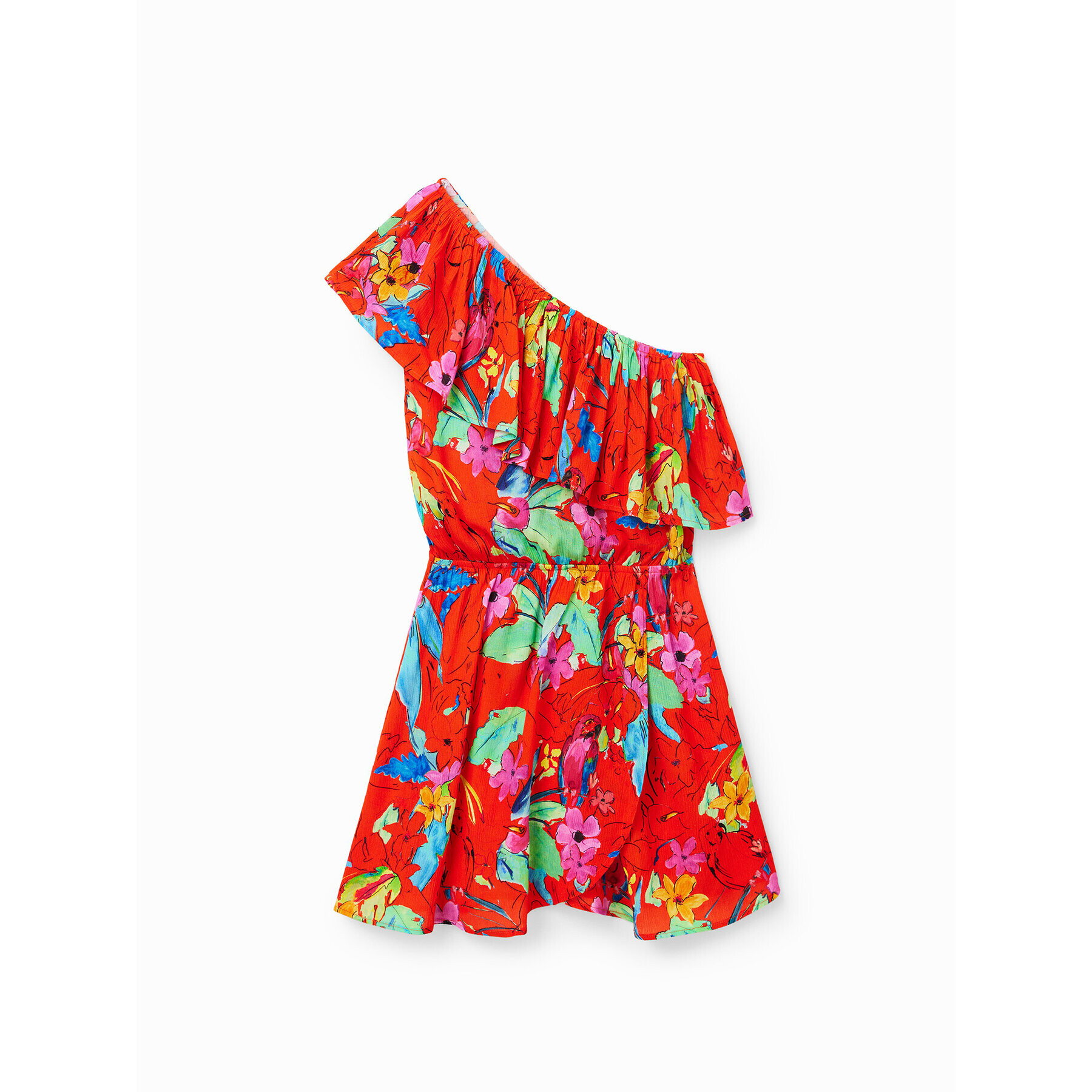 Desigual Лятна рокля Tropical 23SWVW83 Червен Regular Fit - Pepit.bg