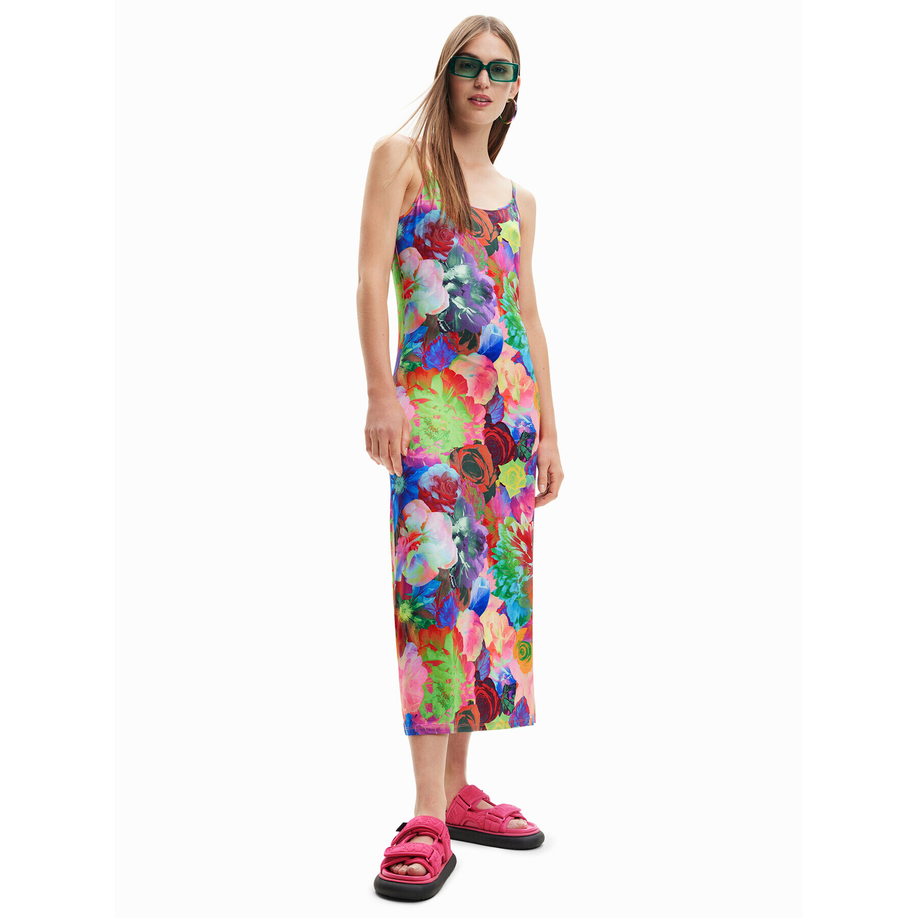 Desigual Лятна рокля Tulipa 23SWVK08 Цветен Slim Fit - Pepit.bg