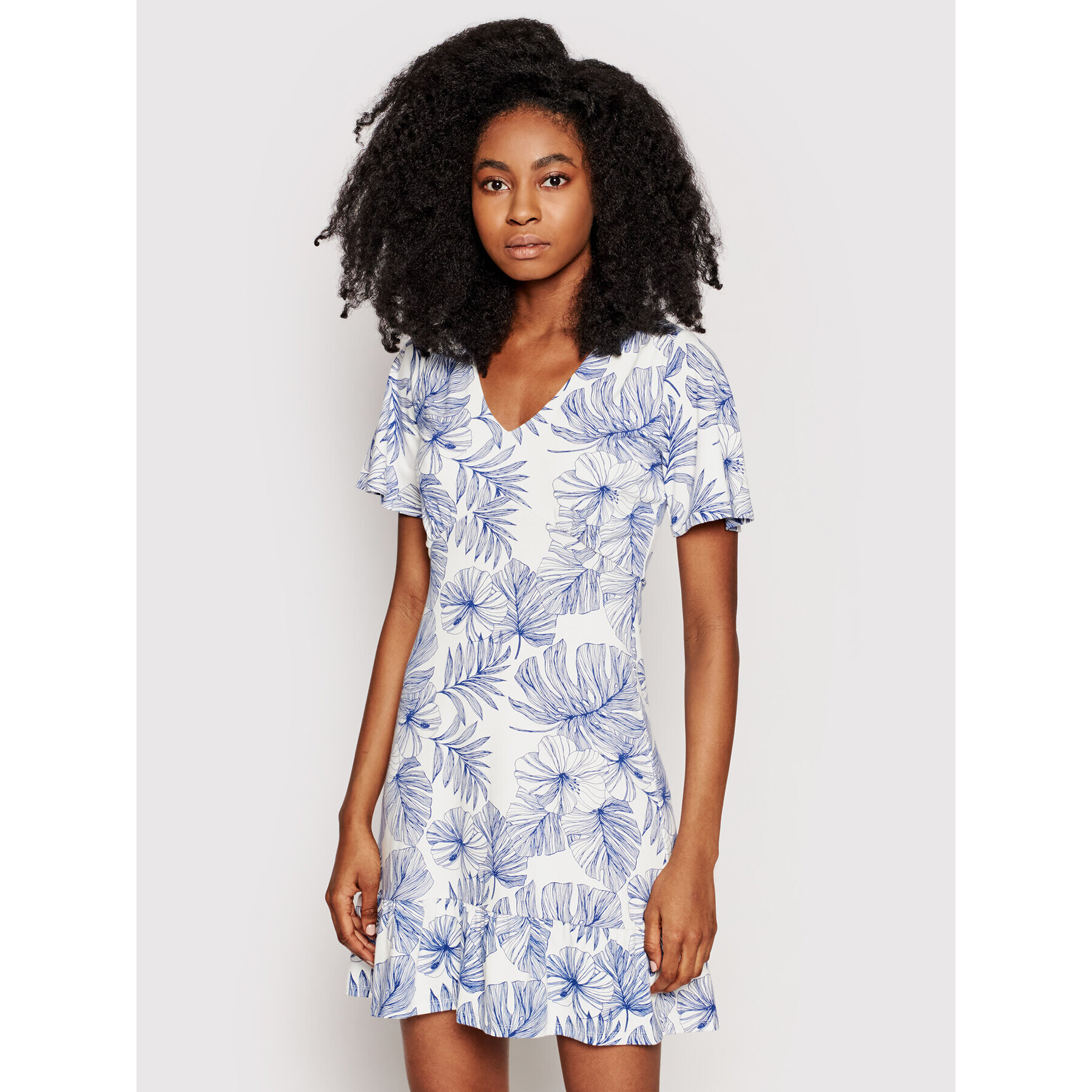Desigual Лятна рокля Nadia 21SWVKBB Бял Regular Fit - Pepit.bg