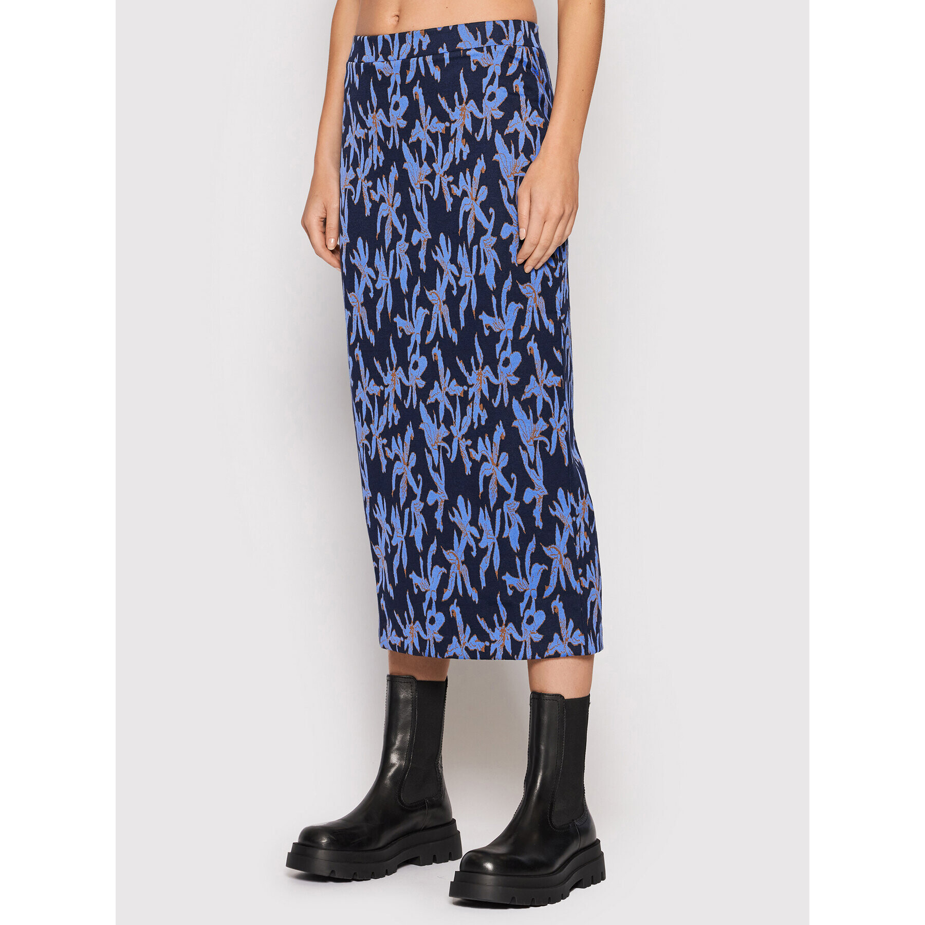 Desigual Миди пола Shirley 21WWFF03 Тъмносин Regular Fit - Pepit.bg
