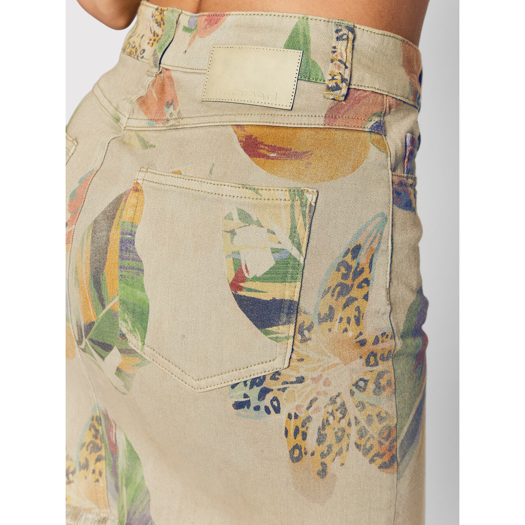 Desigual Мини пола Davos 22SWFN01 Бежов Regular Fit - Pepit.bg