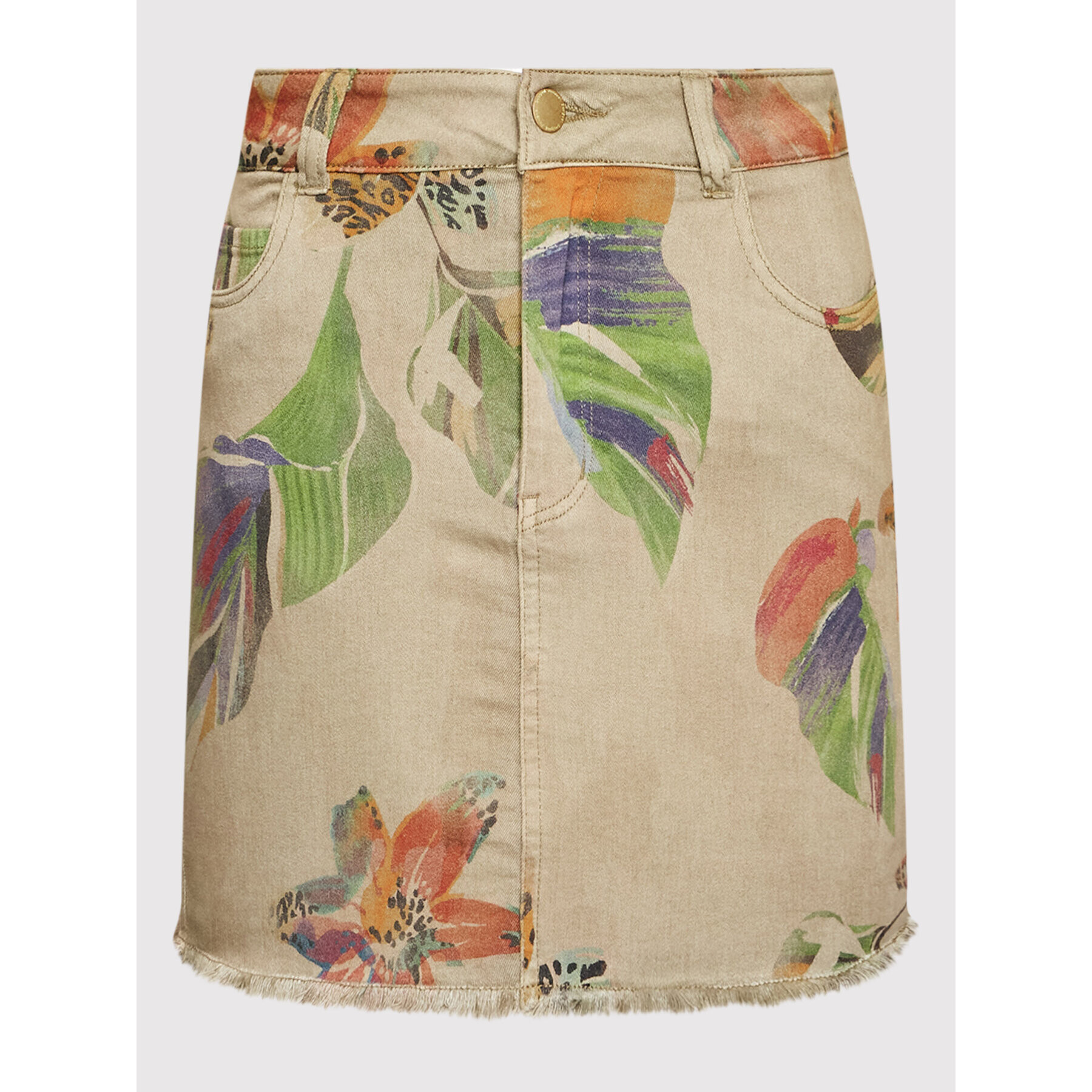 Desigual Мини пола Davos 22SWFN01 Бежов Regular Fit - Pepit.bg