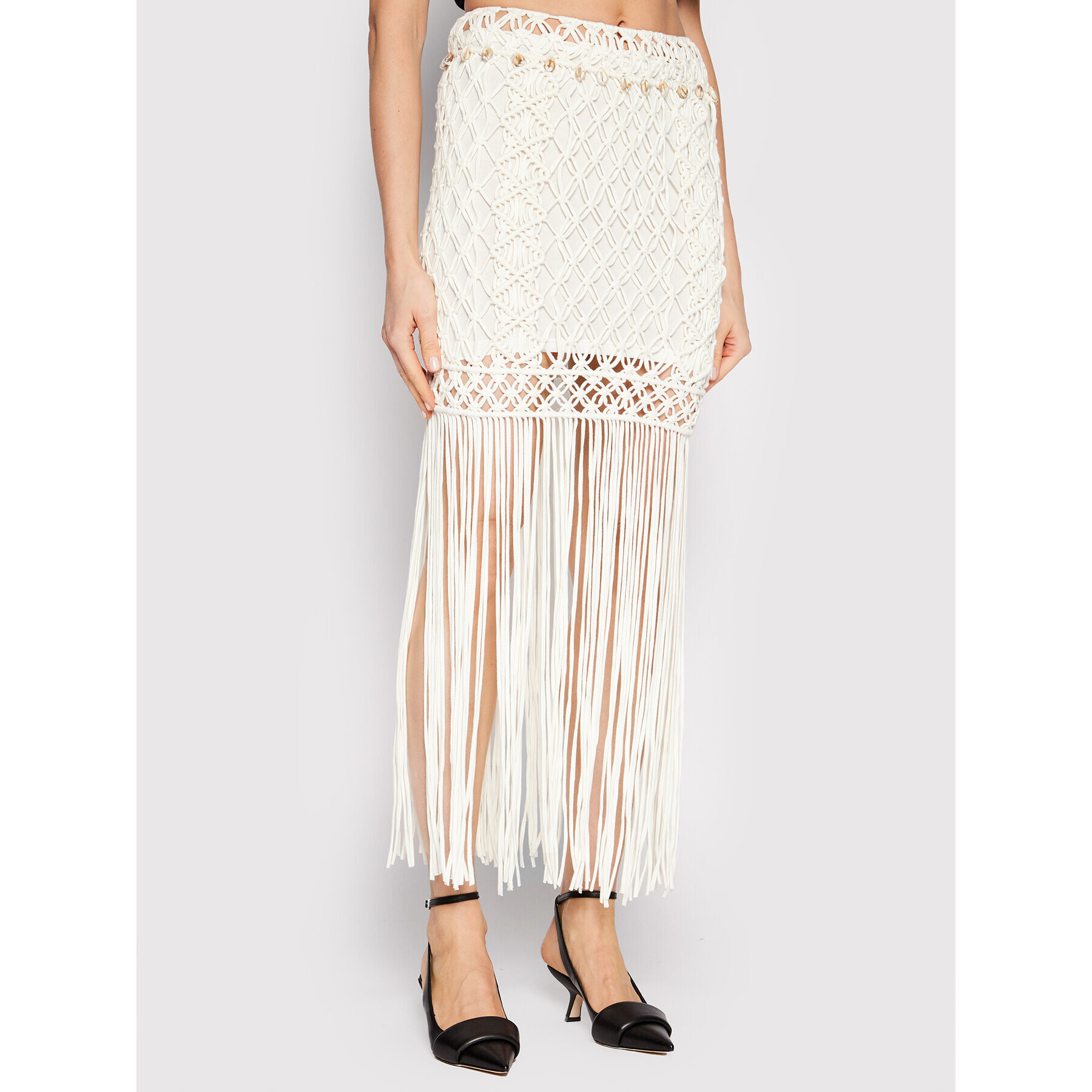 Desigual Мини пола Shell 22SWFF0 Бежов Slim Fit - Pepit.bg