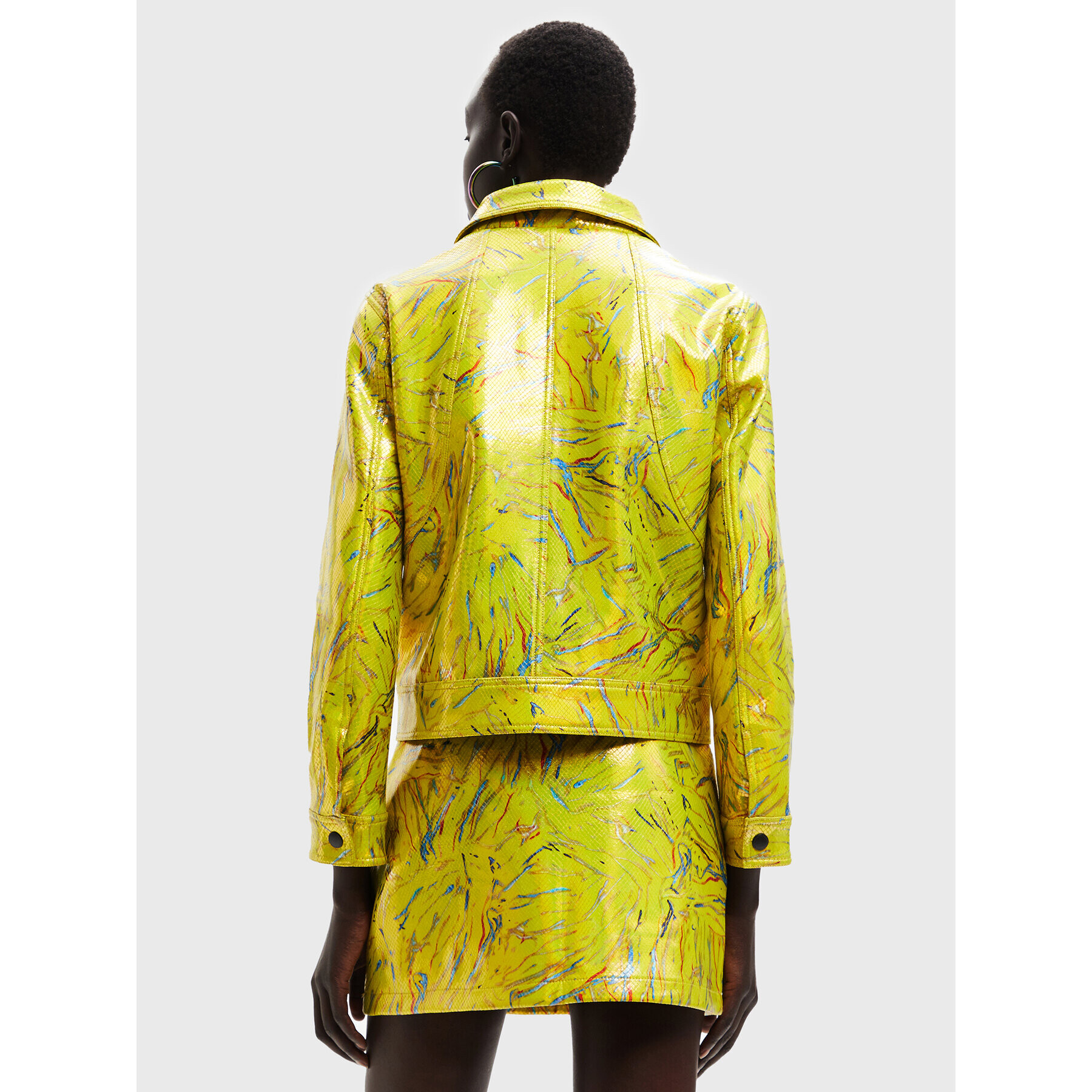 Desigual Преходно яке Memphis 22WWEW55 Жълт Regular Fit - Pepit.bg