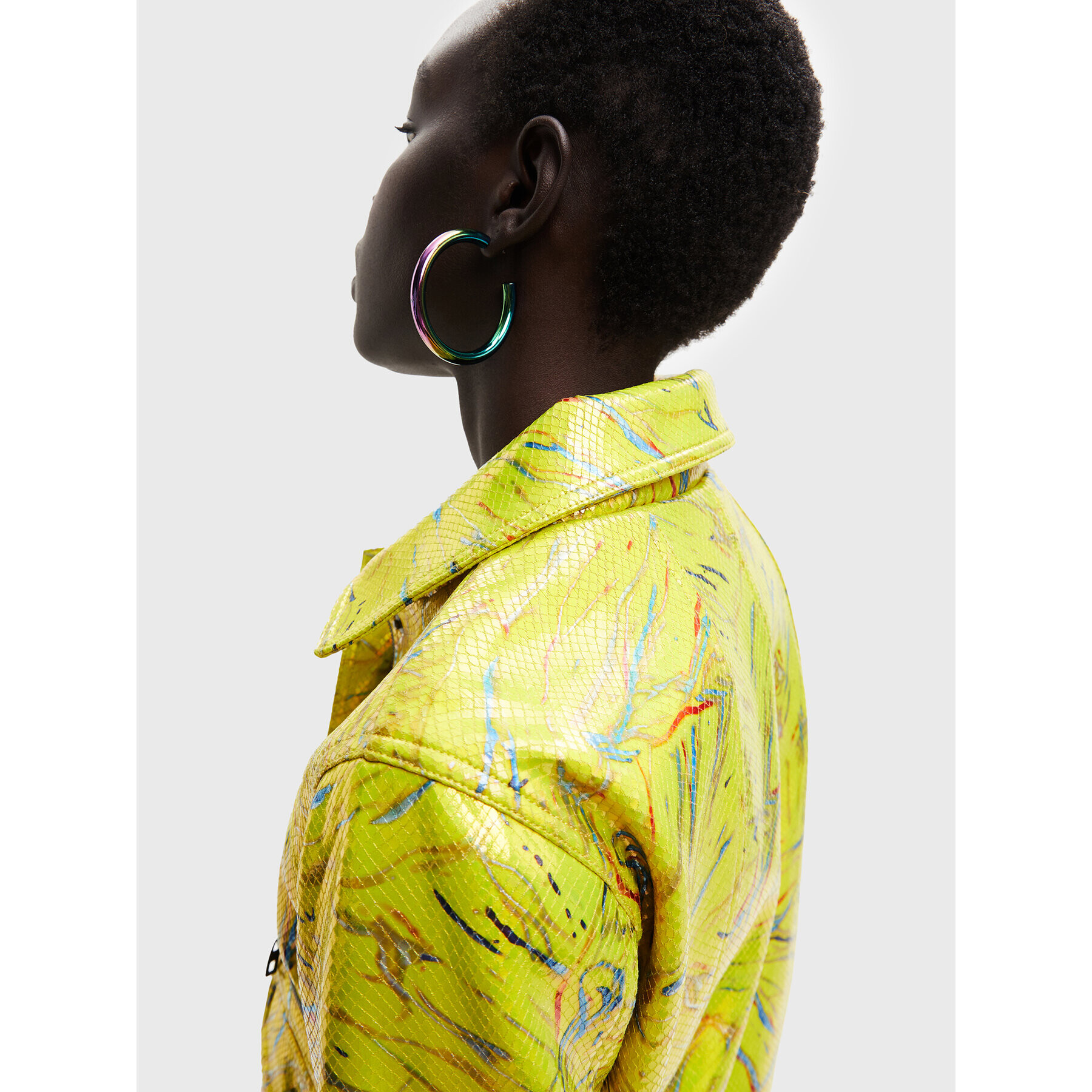 Desigual Преходно яке Memphis 22WWEW55 Жълт Regular Fit - Pepit.bg