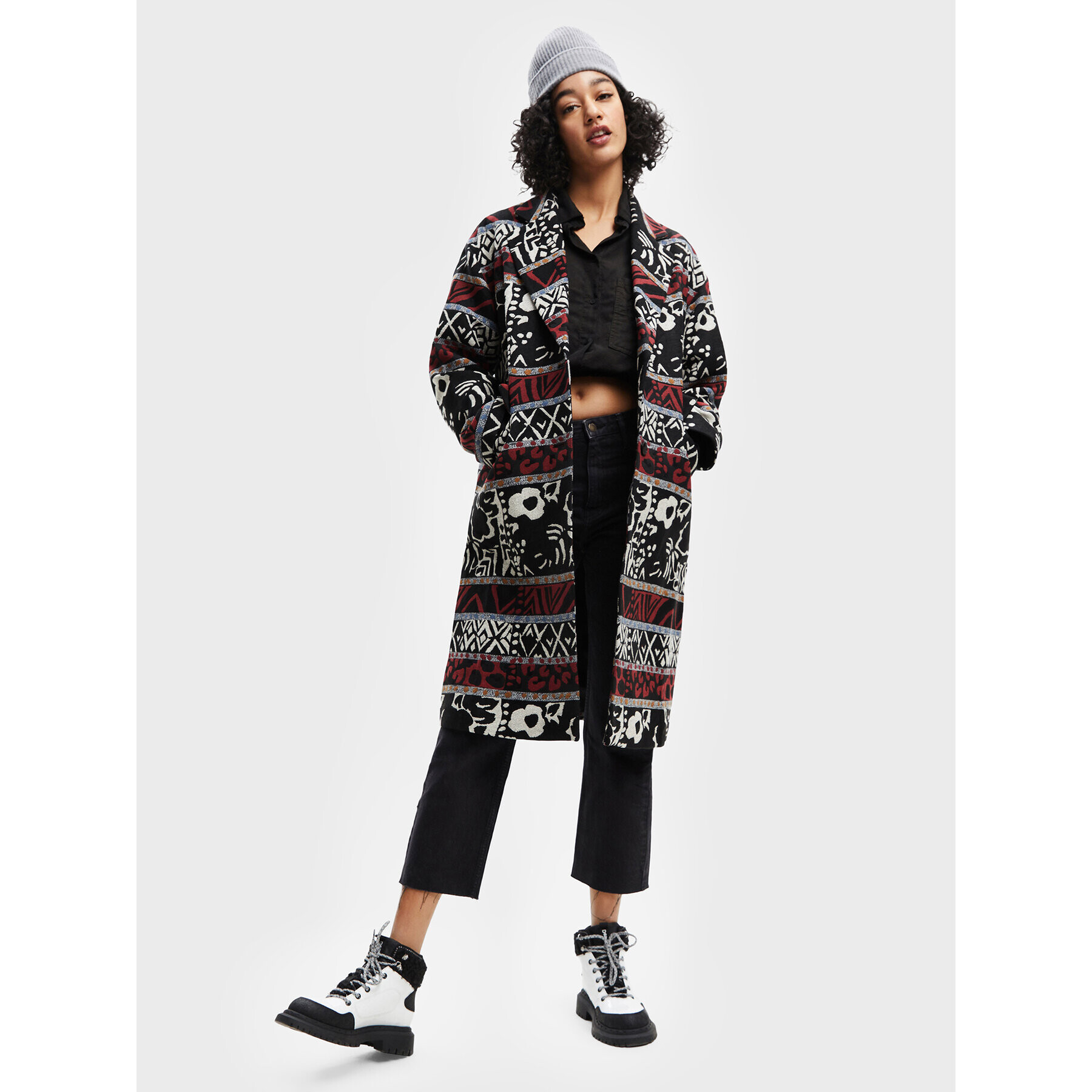 Desigual Преходно палто Dev 22WWEWB3 Цветен Oversize - Pepit.bg