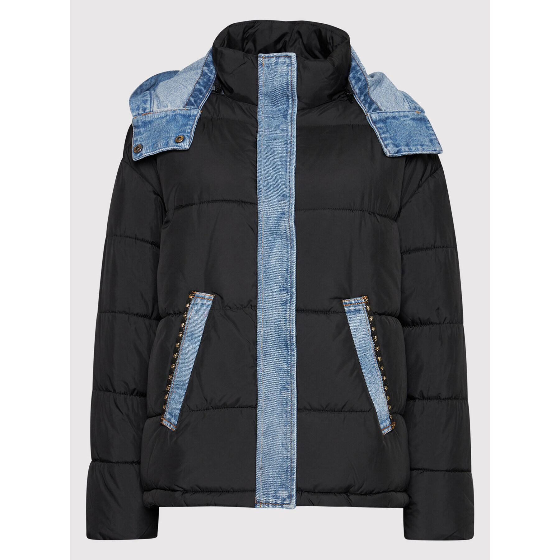Desigual Пухено яке Austen 21WWEW33 Черен Regular Fit - Pepit.bg