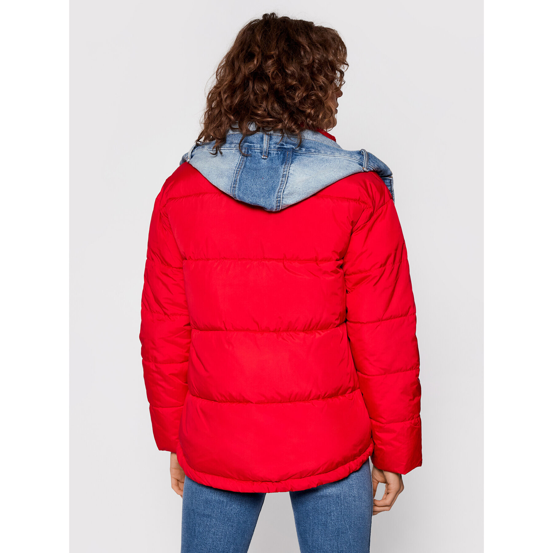Desigual Пухено яке Austen 21WWEW33 Червен Regular Fit - Pepit.bg
