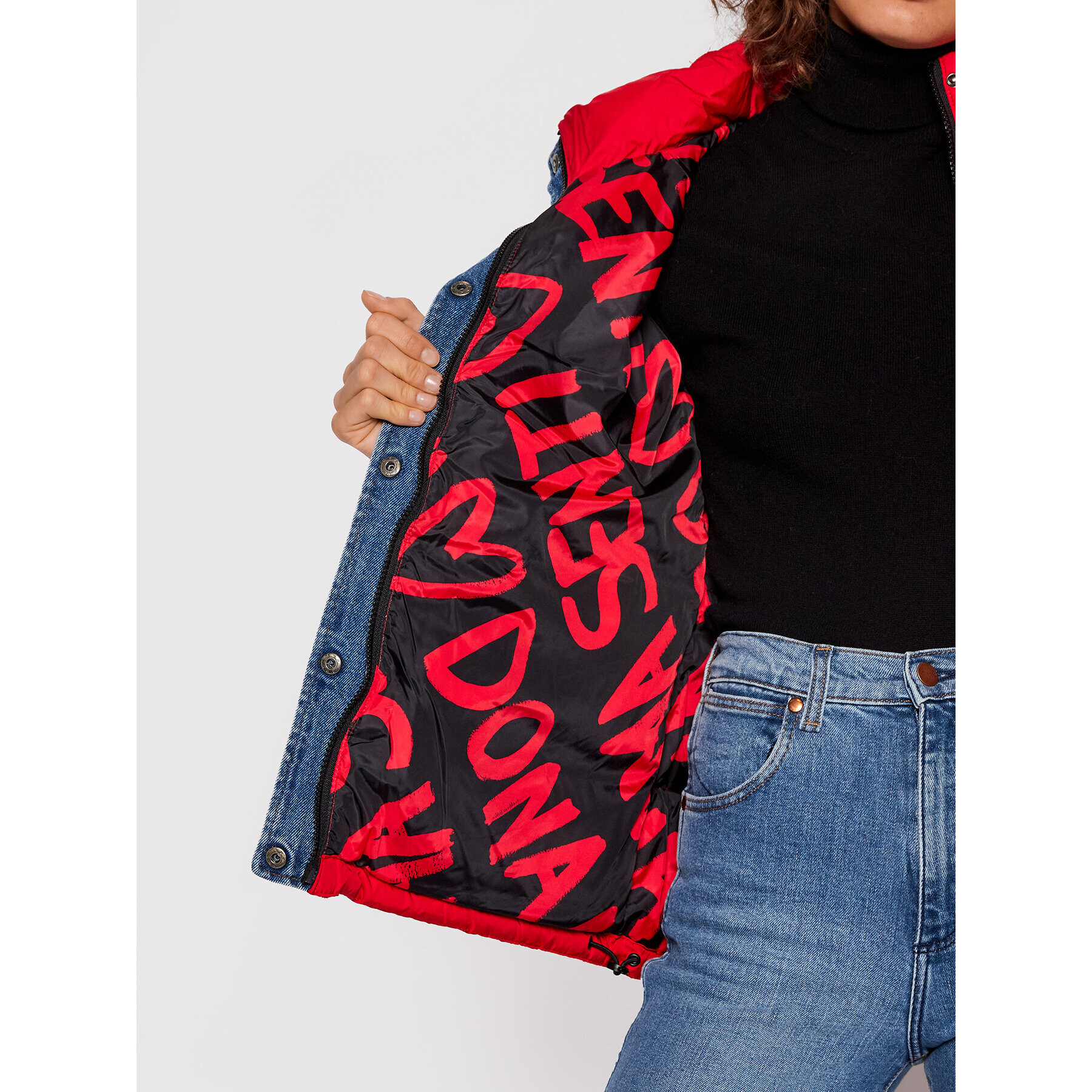 Desigual Пухено яке Austen 21WWEW33 Червен Regular Fit - Pepit.bg